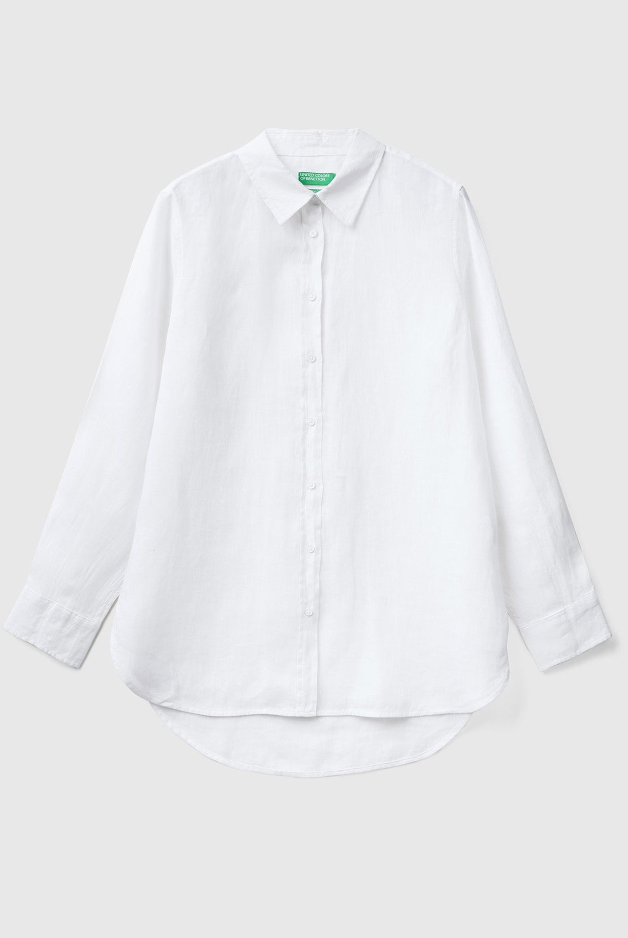 يونايتد كولورز اوف بينيتون قميص طويل من الكتان الخالص