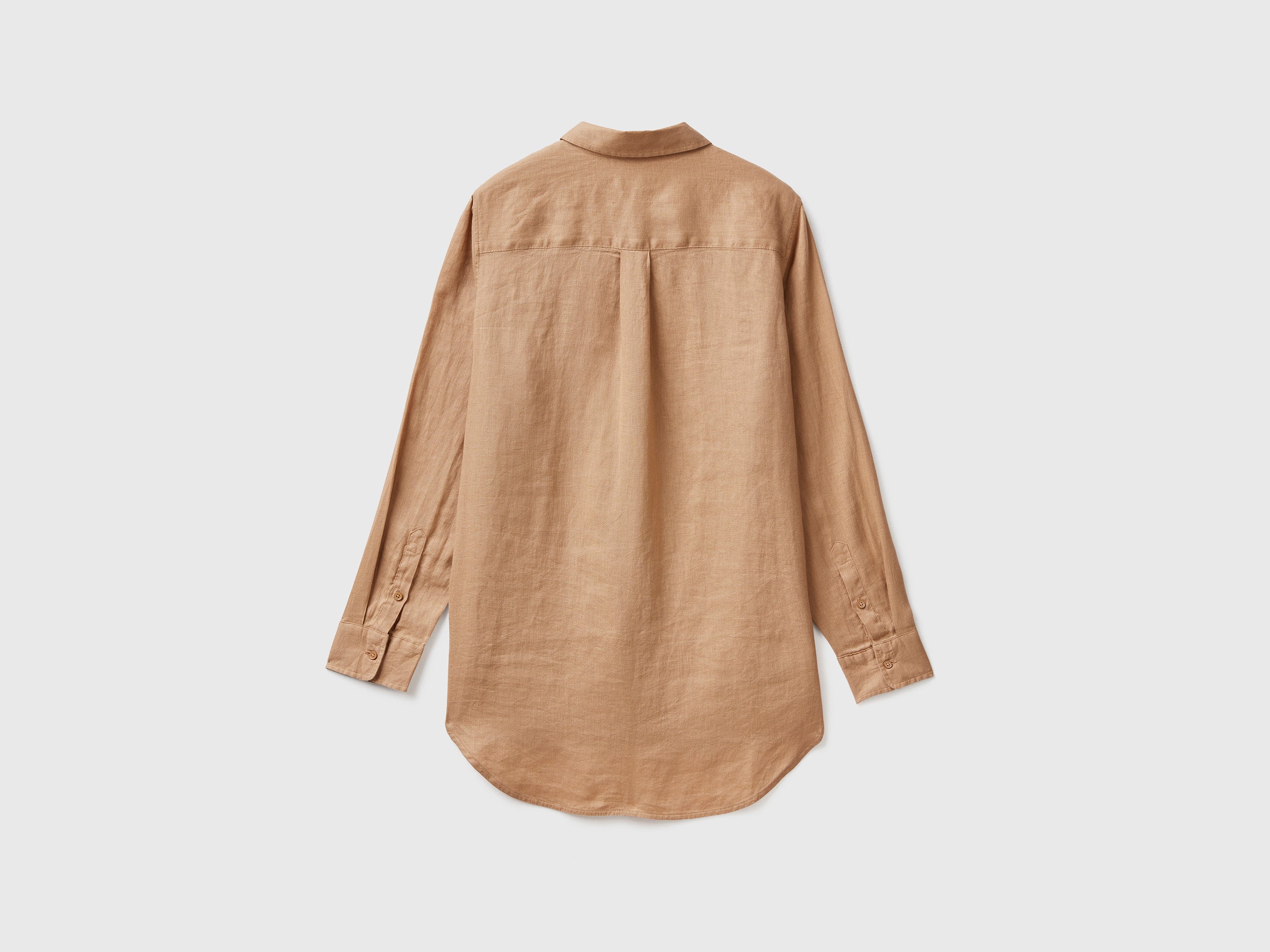 يونايتد كولورز اوف بينيتون قميص طويل من الكتان الخالص