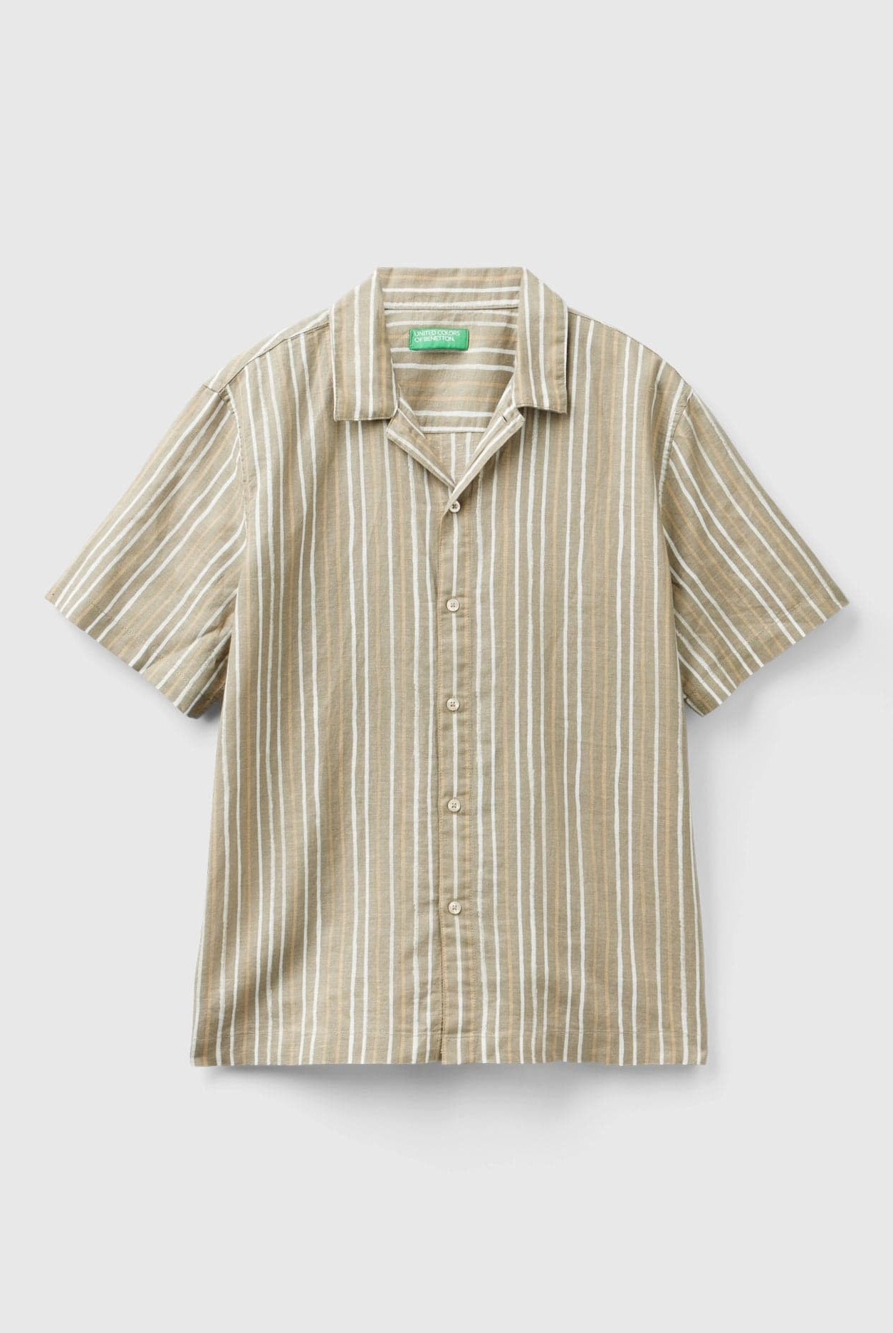 يونايتد كولورز اوف بينيتون قميص بأكمام قصيرة من مزيج الكتان