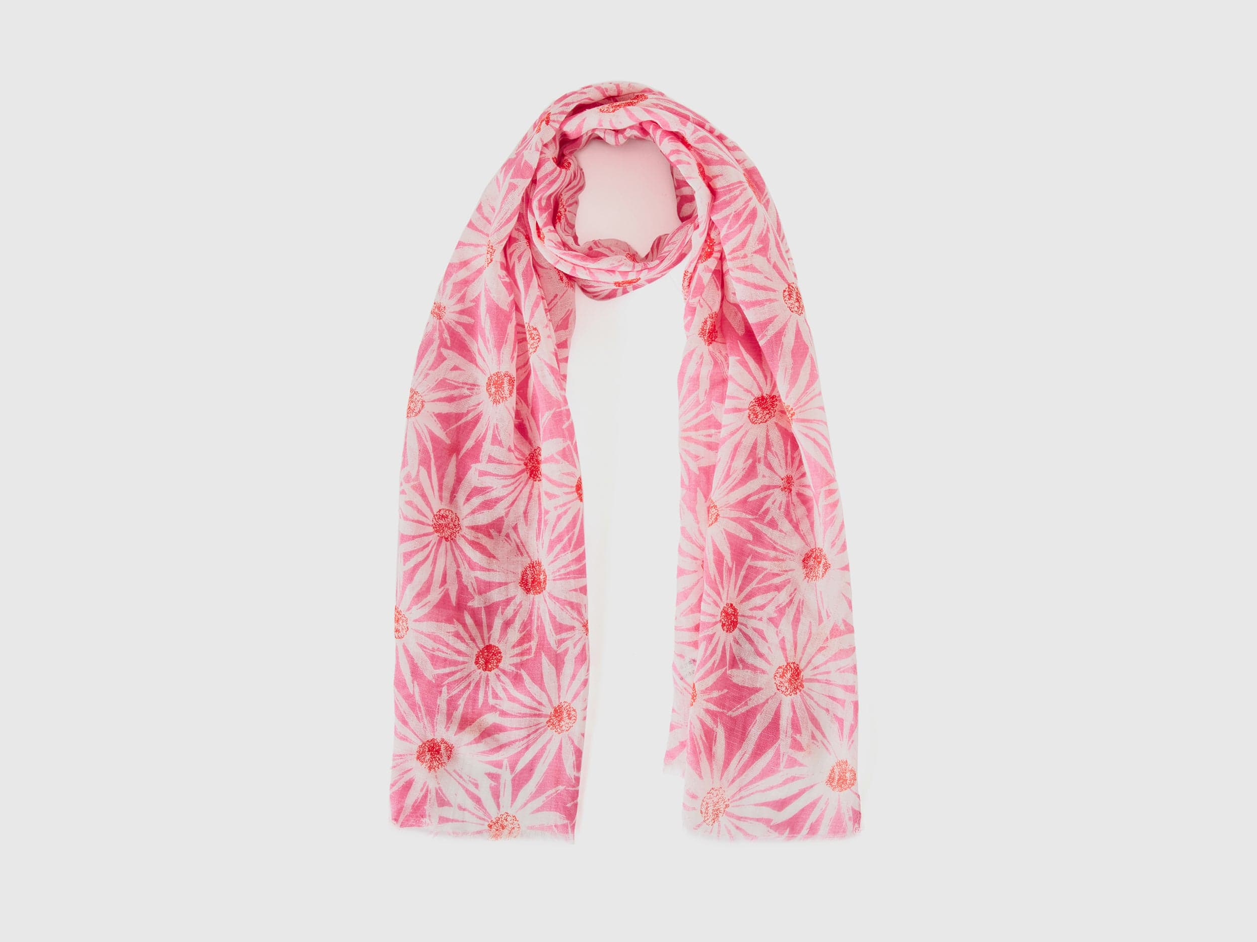 يونايتد كولورز اوف بينيتون وشاح من الكتان والقطن