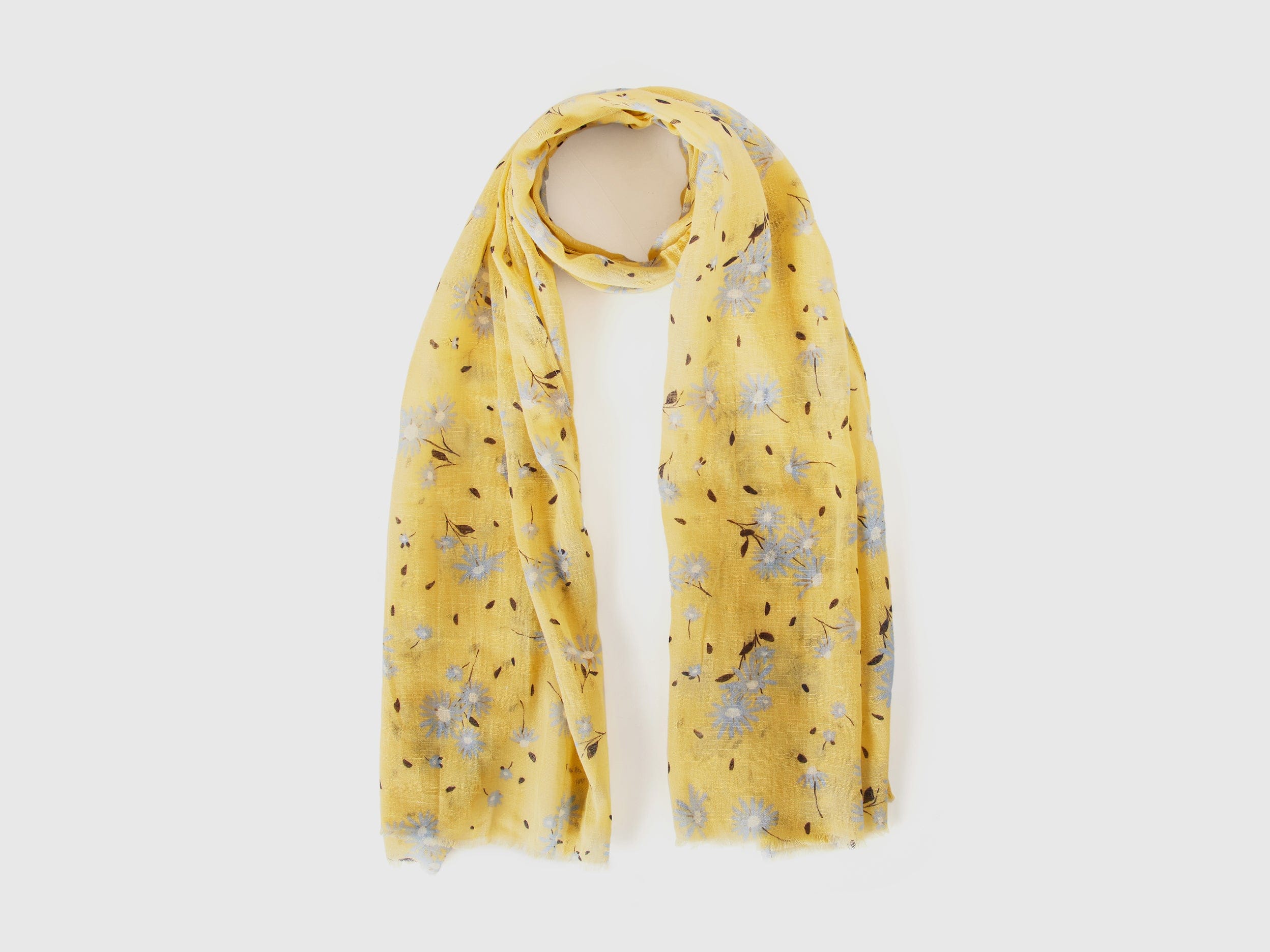 يونايتد كولورز اوف بينيتون وشاح من الكتان والقطن