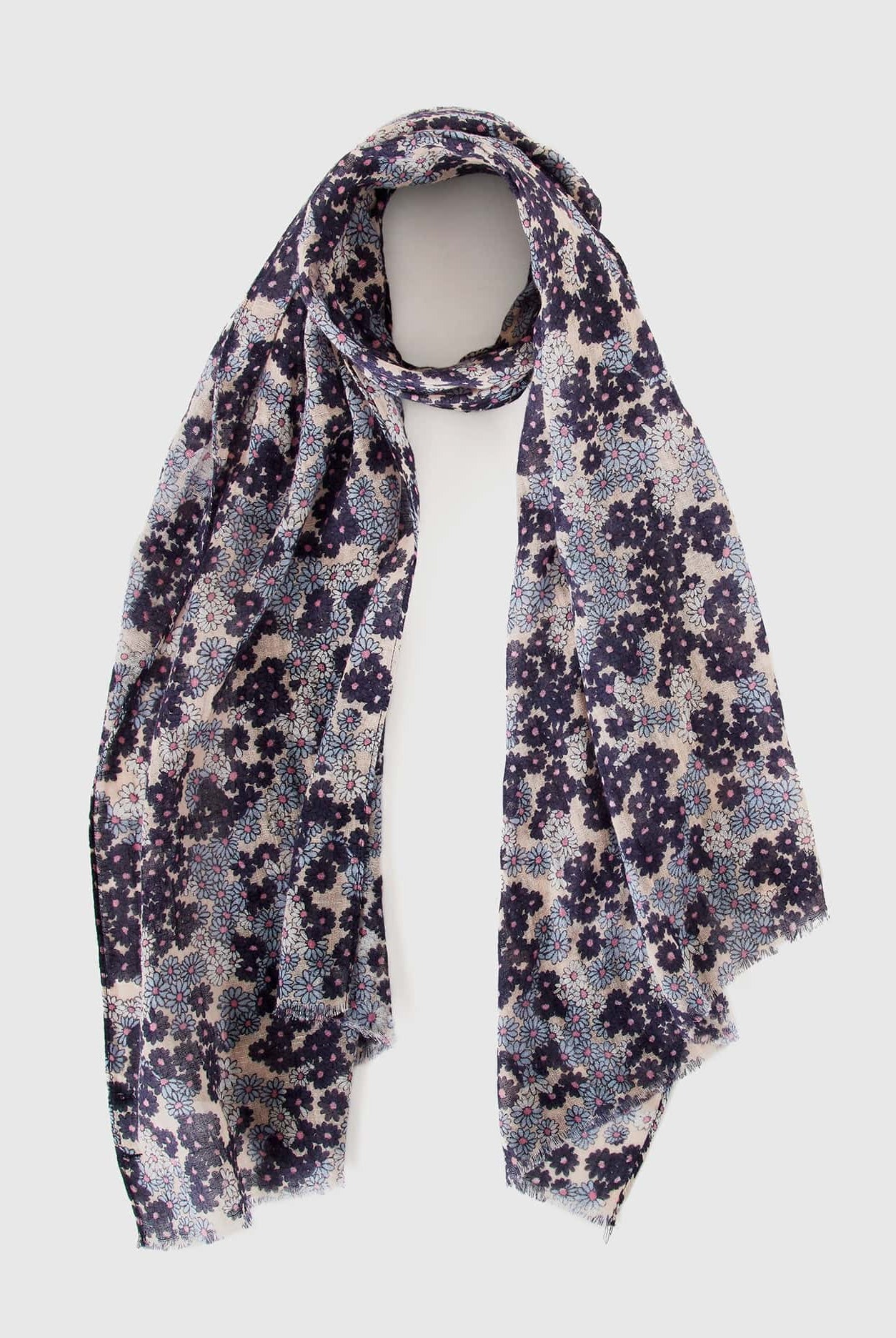 يونايتد كولورز اوف بينيتون وشاح من الكتان والقطن