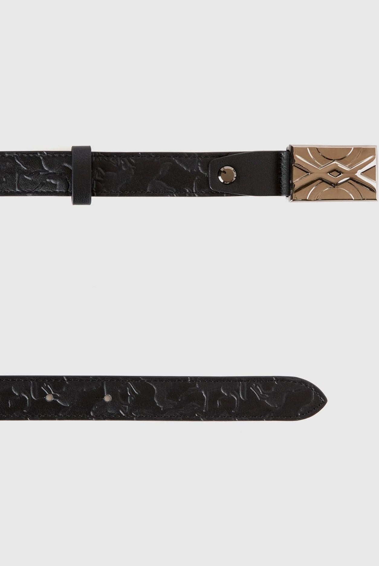 يونايتد كولورز اوف بينيتون حزام رفيع جلد منقوش