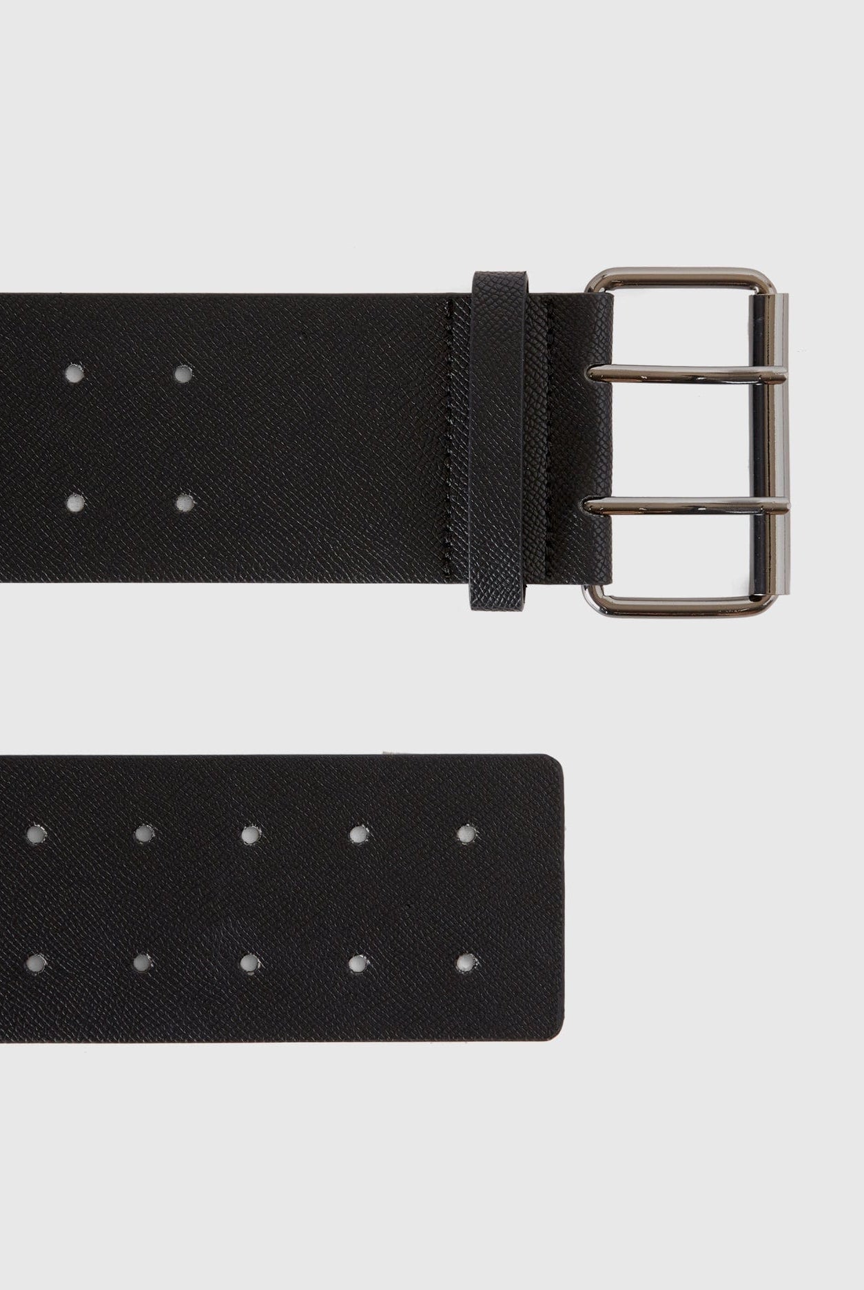 يونايتد كولورز اوف بينيتون حزام خصر عالي من الجلد الصناعي