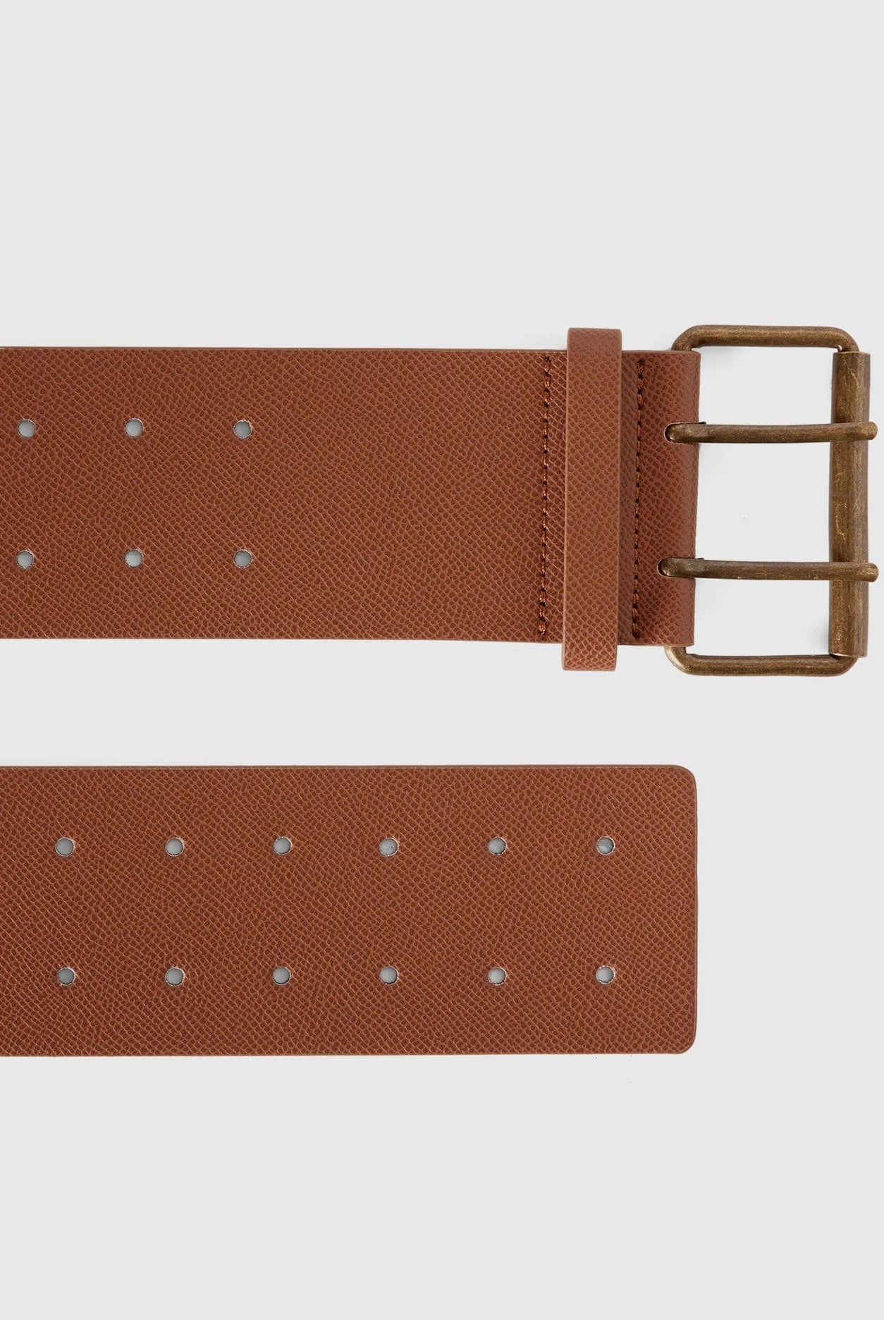 يونايتد كولورز اوف بينيتون حزام خصر عالي من الجلد الصناعي