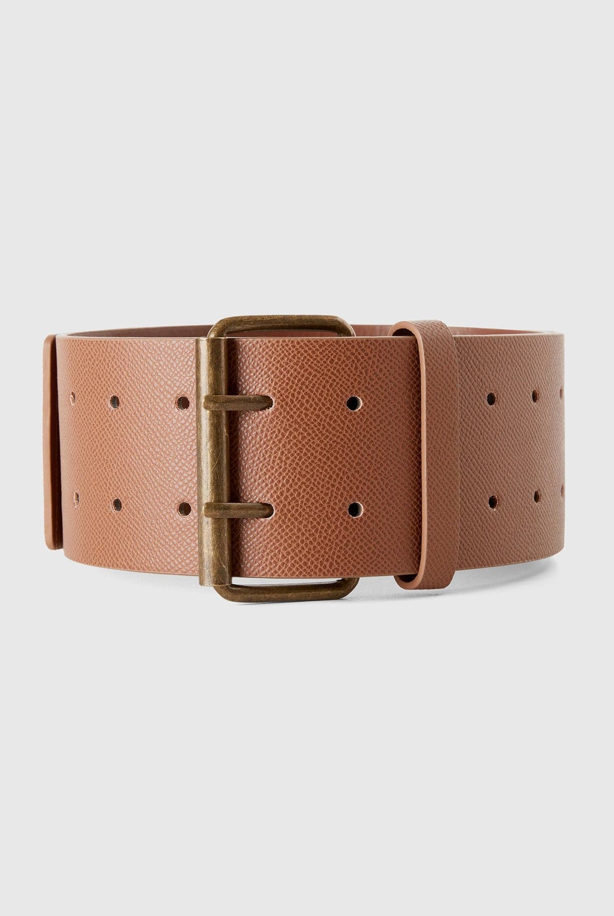 يونايتد كولورز اوف بينيتون حزام خصر عالي من الجلد الصناعي