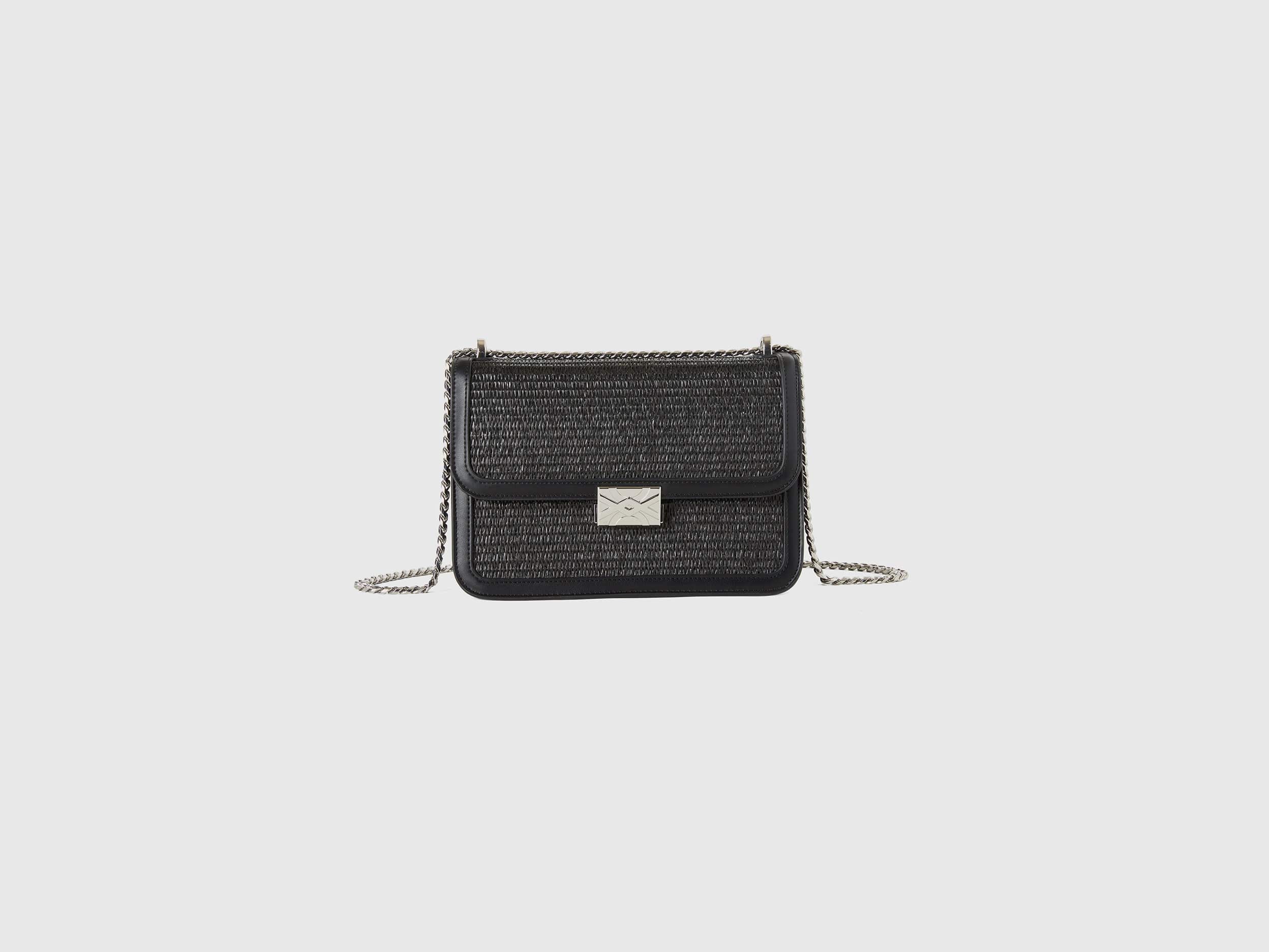 يونايتد كولورز اوف بينيتون حقيبة كتف بسير معدني مع شعار مطبوع