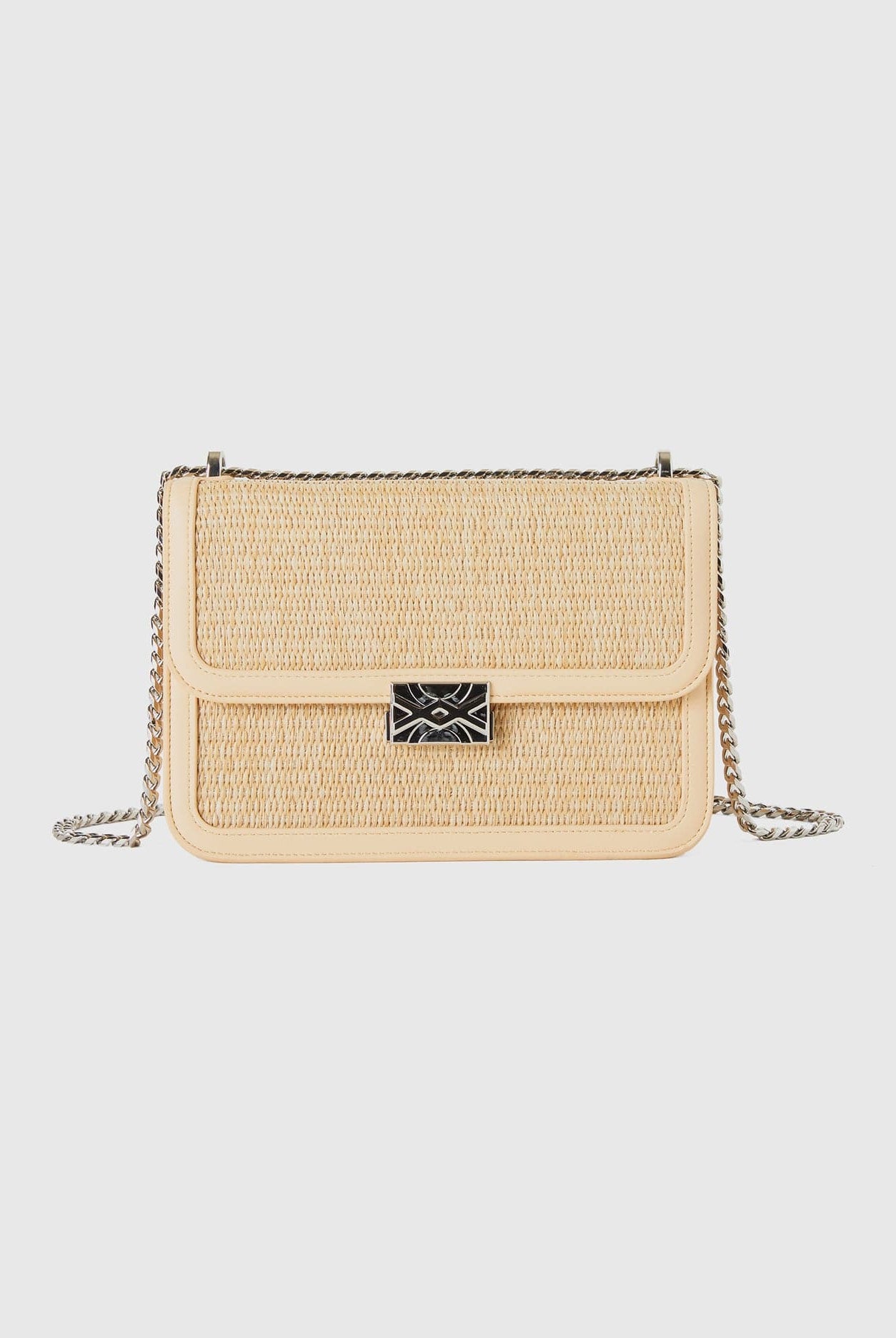 يونايتد كولورز اوف بينيتون حقيبة كتف بسير معدني مع شعار مطبوع