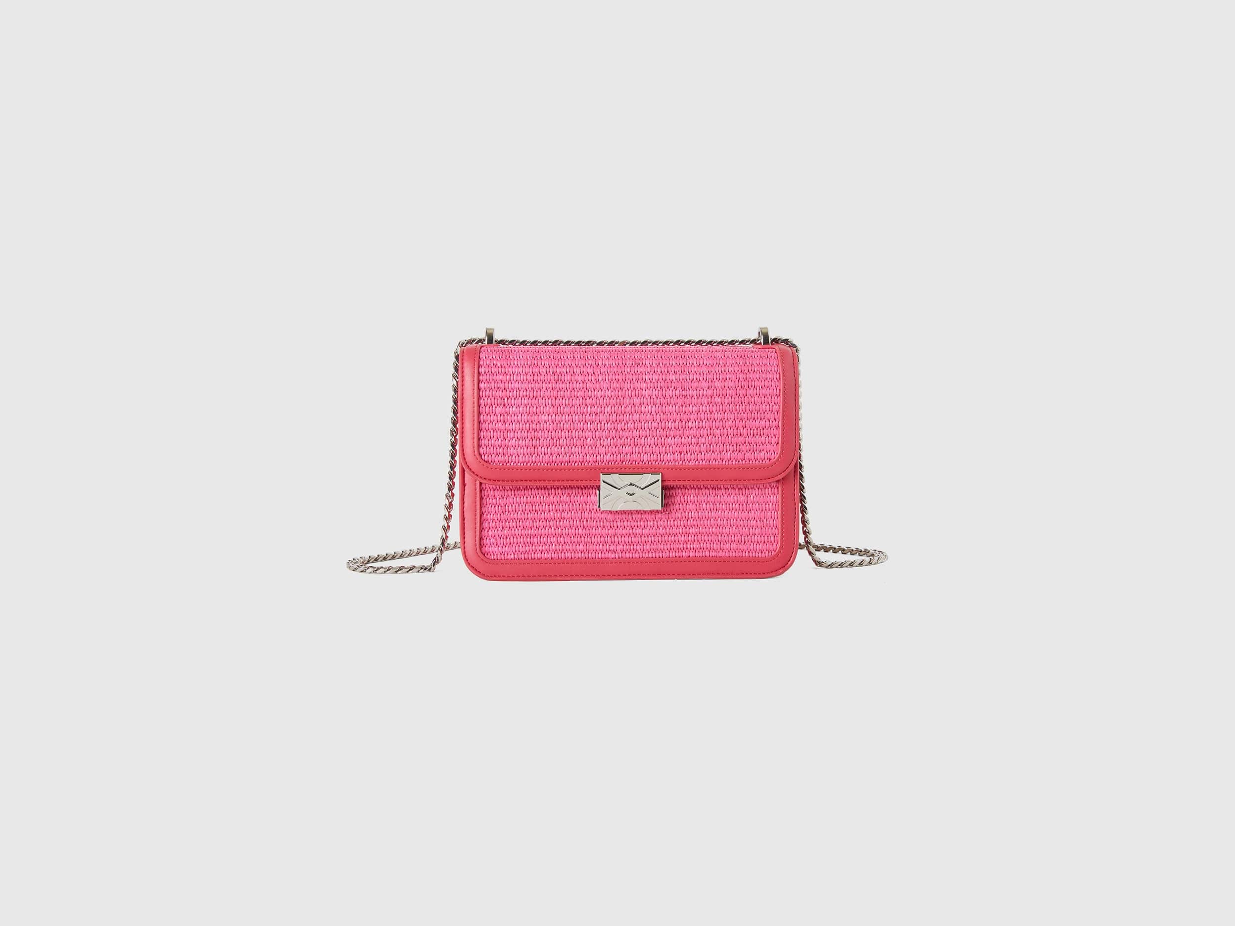 يونايتد كولورز اوف بينيتون حقيبة كتف بسير معدني مع شعار مطبوع