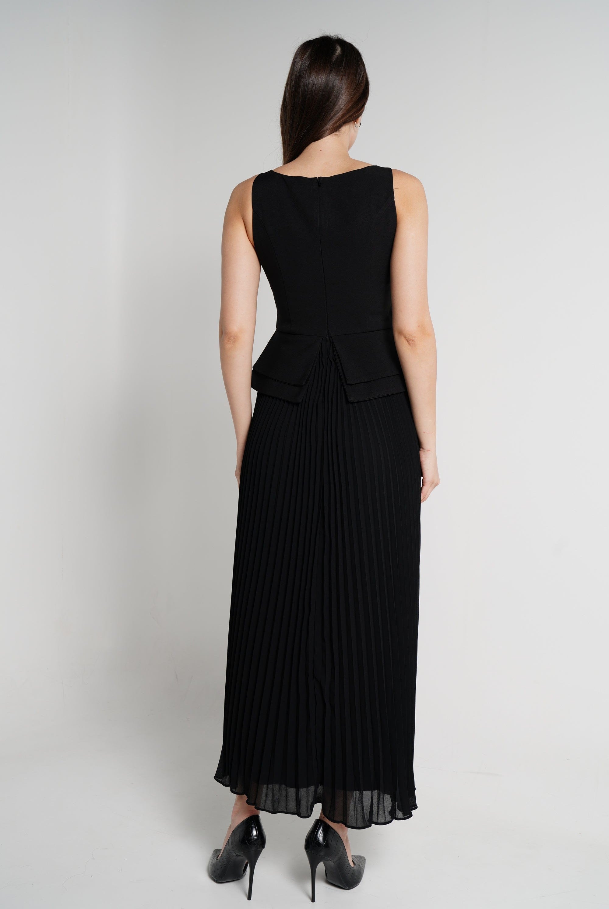 نتشي فستان ماكسي بدون أكمام بتوكة أمامية نسائي