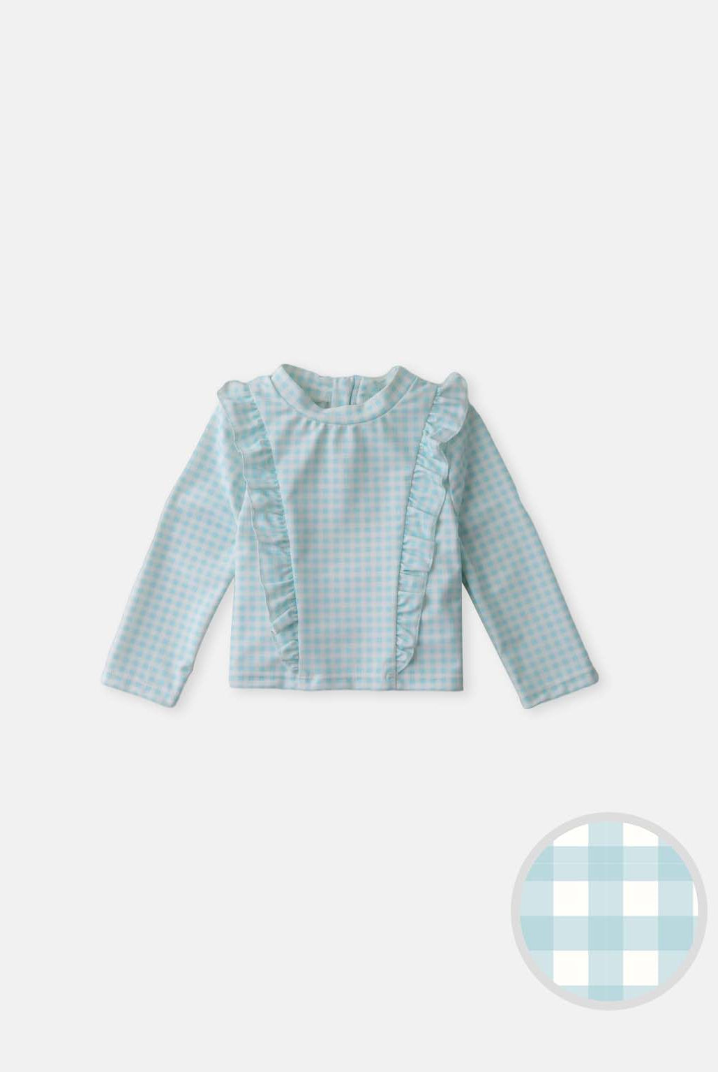 جينجرسنابس بلوزة سباحة بناتي للرضع كم طويل أزرق أزرق