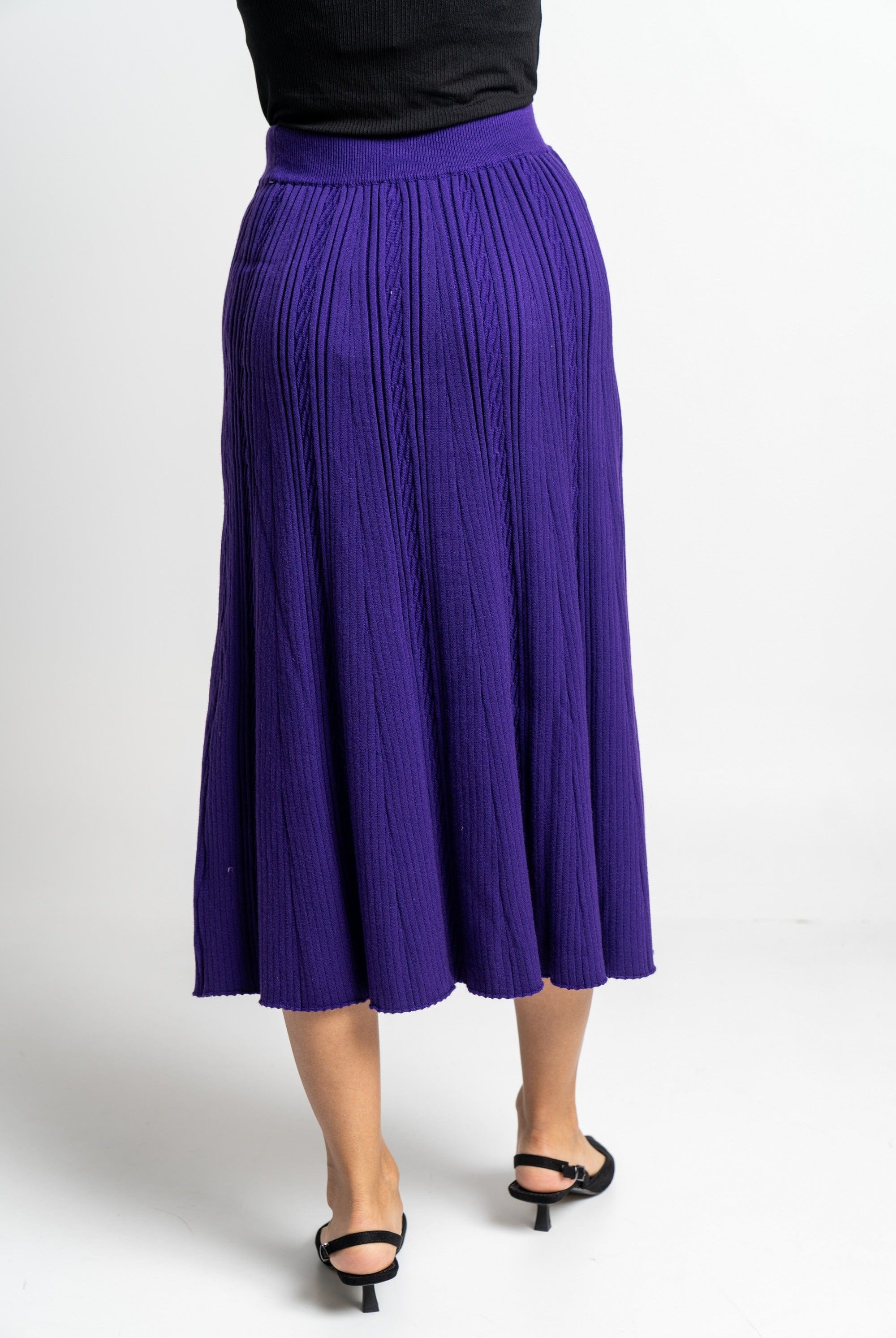 نتشي تنورة ميدي سادة منفوشة خصر مرتفع نسائية