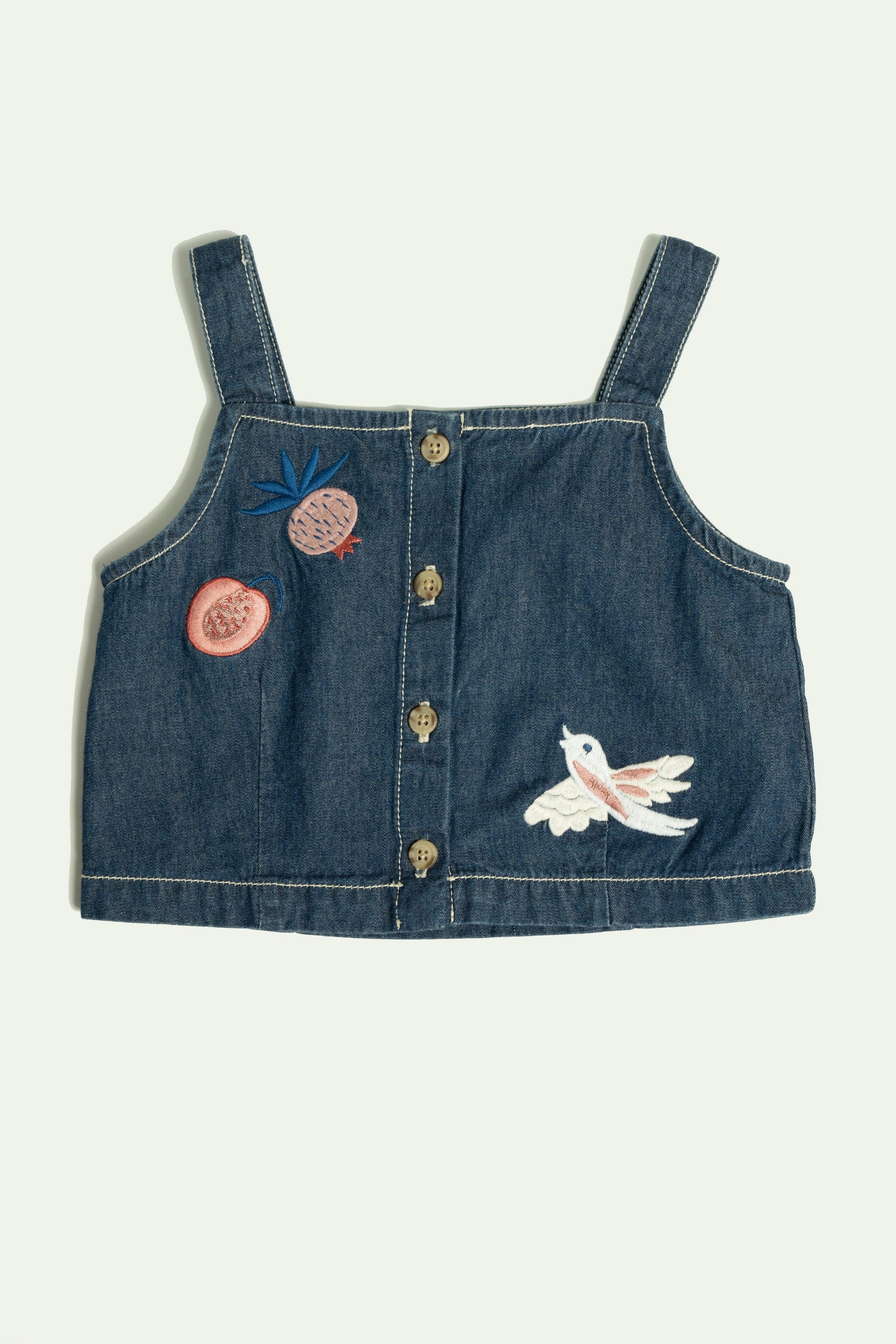 جينجرسنابس طقم بلوزة حمالات جينز وتنورة متعدد الألوان