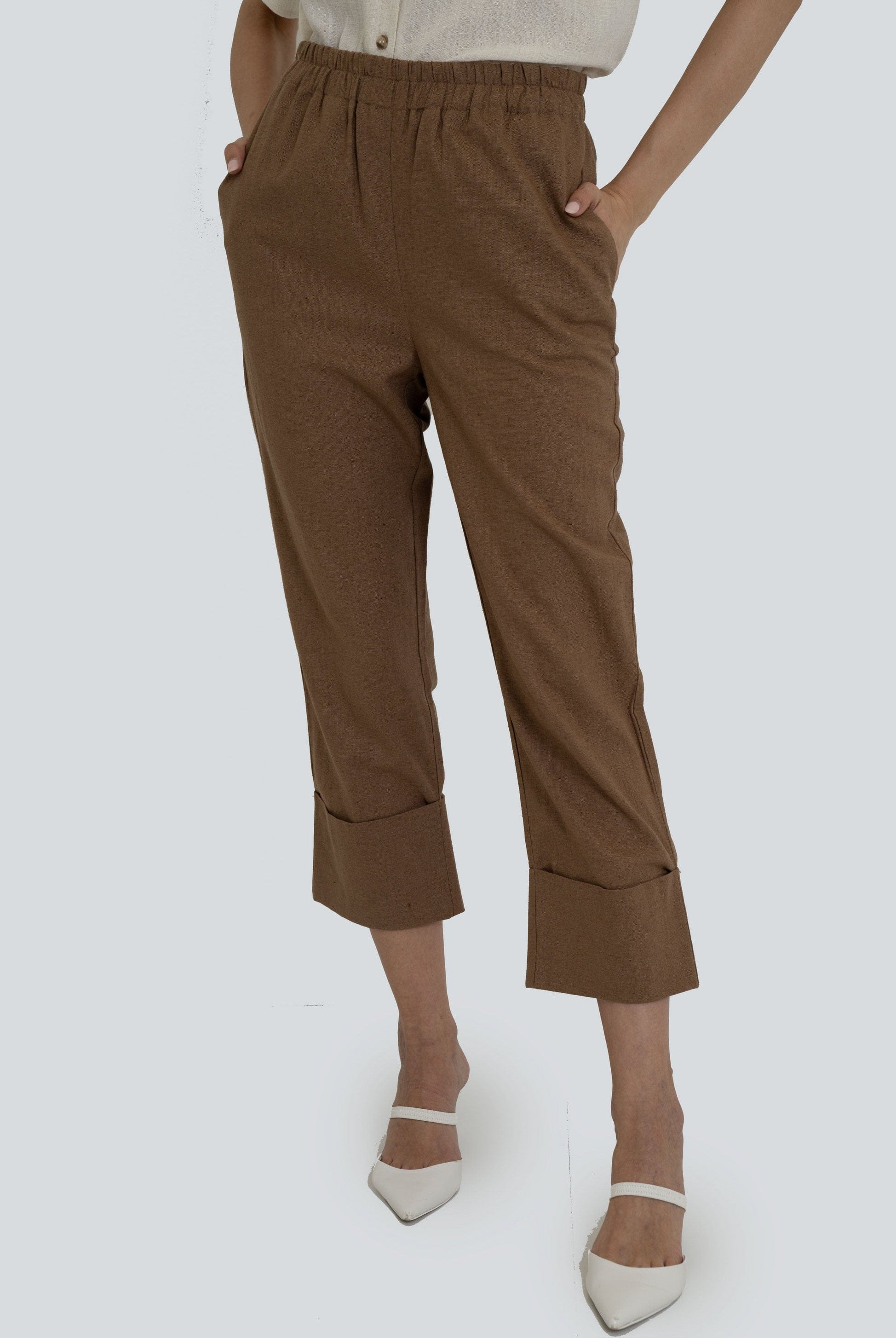 يولا بنطال طويل بخصر مطاطي للنساء