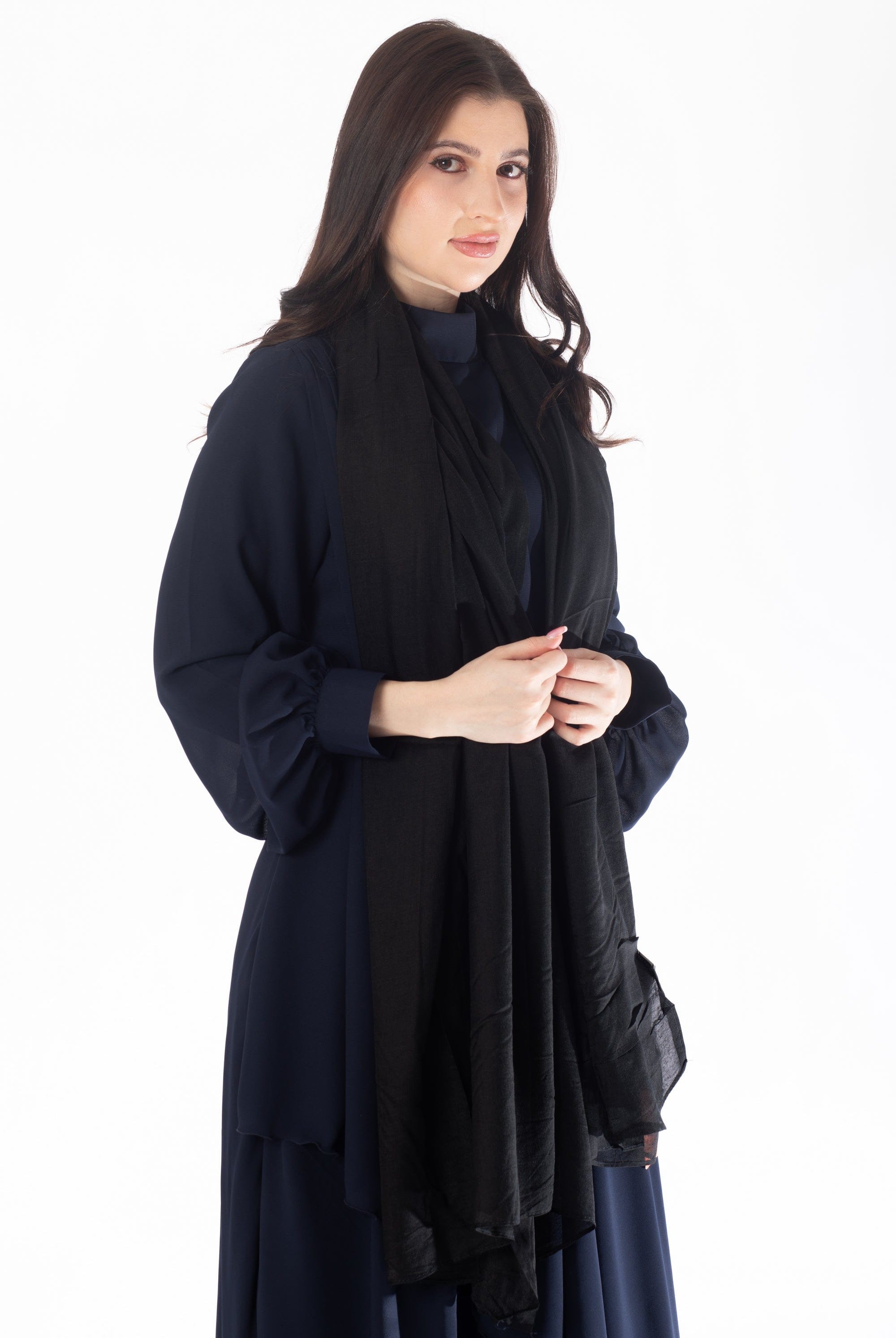 وشاح نسائي طويل سادة نسائي