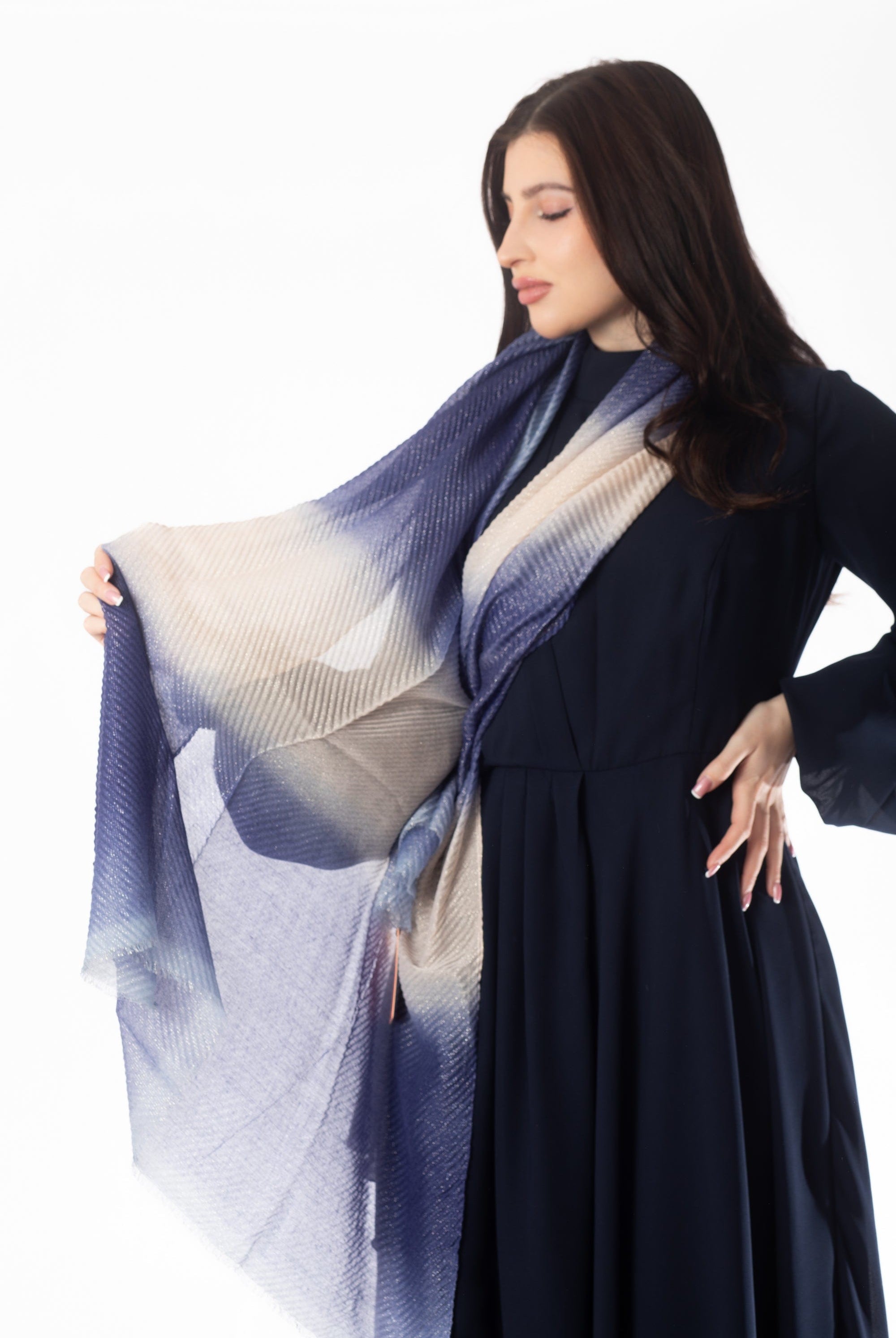 وشاح نسائي ملون لامع نسائي