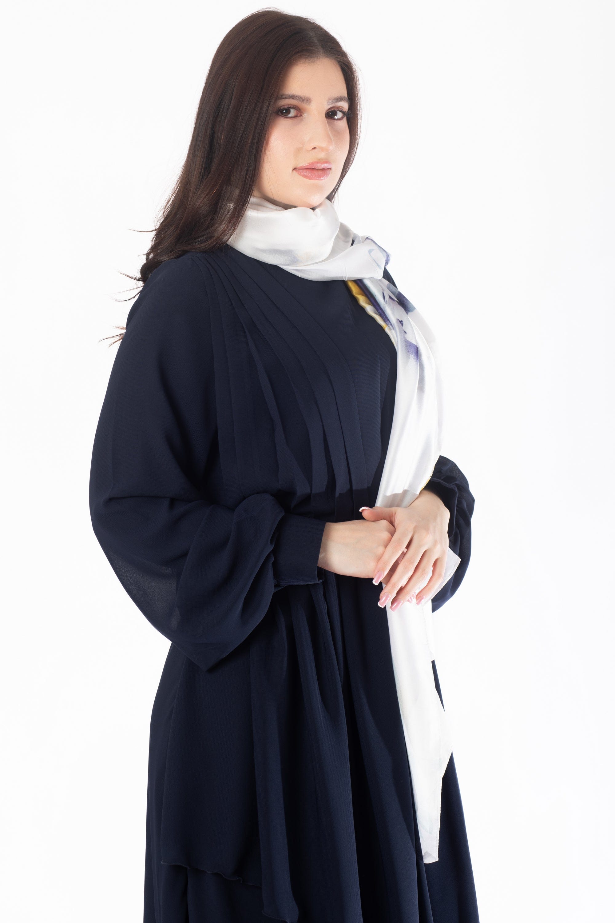 وشاح نسائي مزين بالورود طويل نسائي