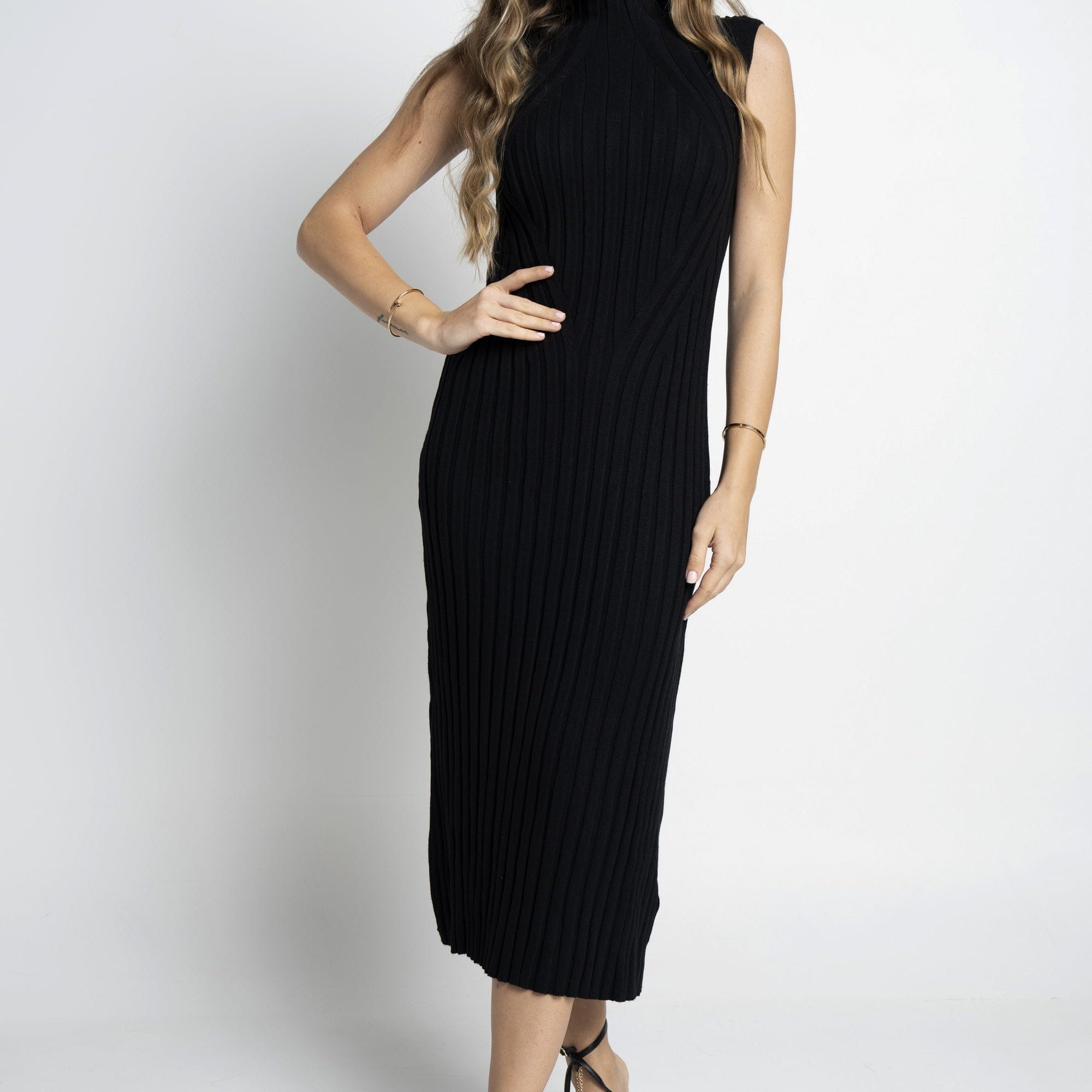 نتشي فستان ميدي كت مضلع نسائي