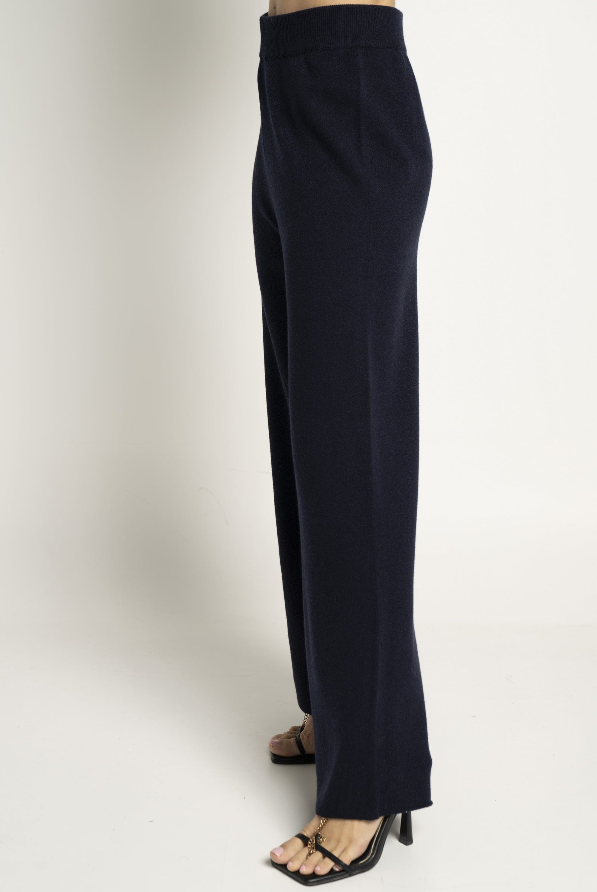 نتشي بنطلون سادة شارلستون نسائي أزرق داكن