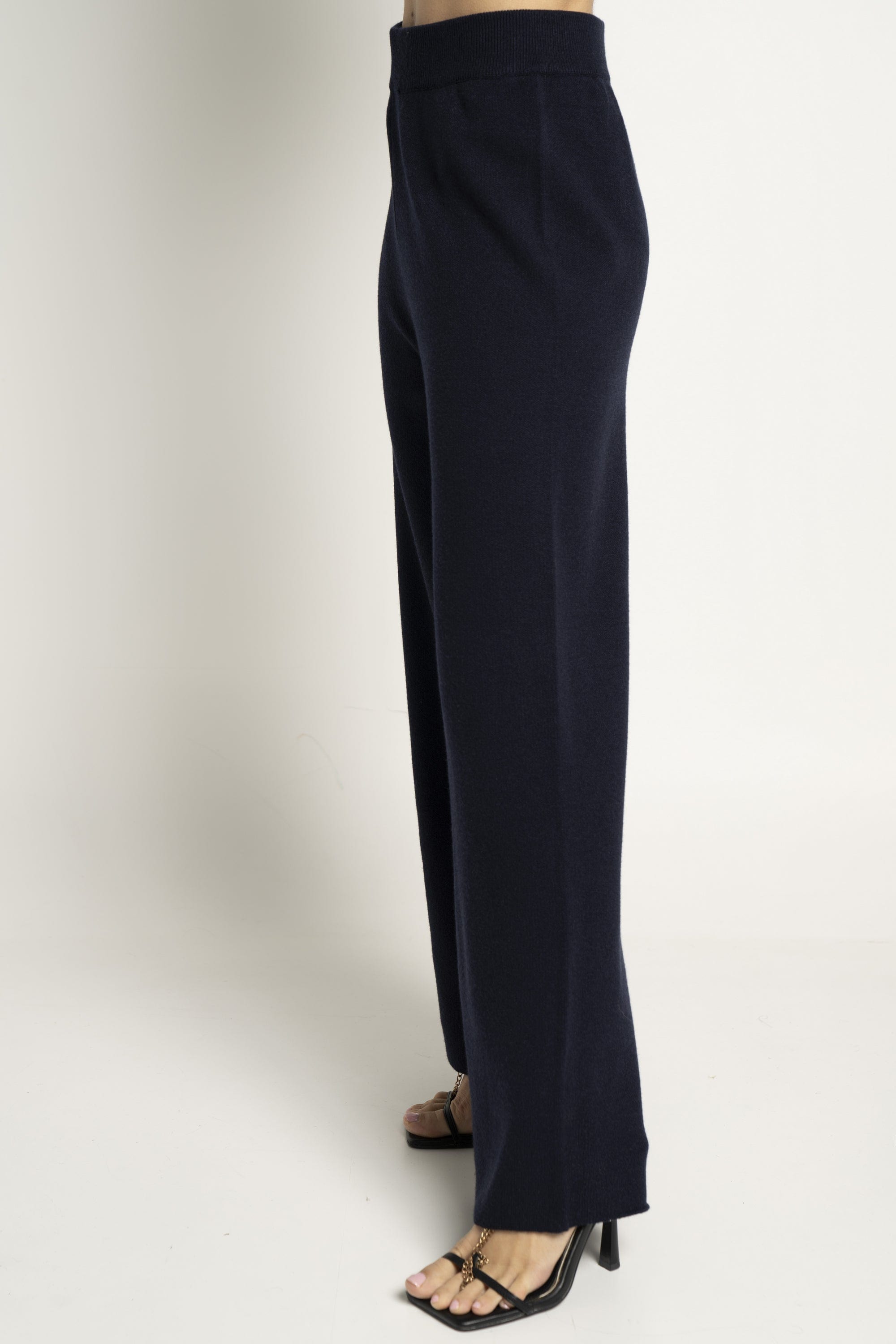 نتشي بنطلون سادة شارلستون نسائي أزرق داكن