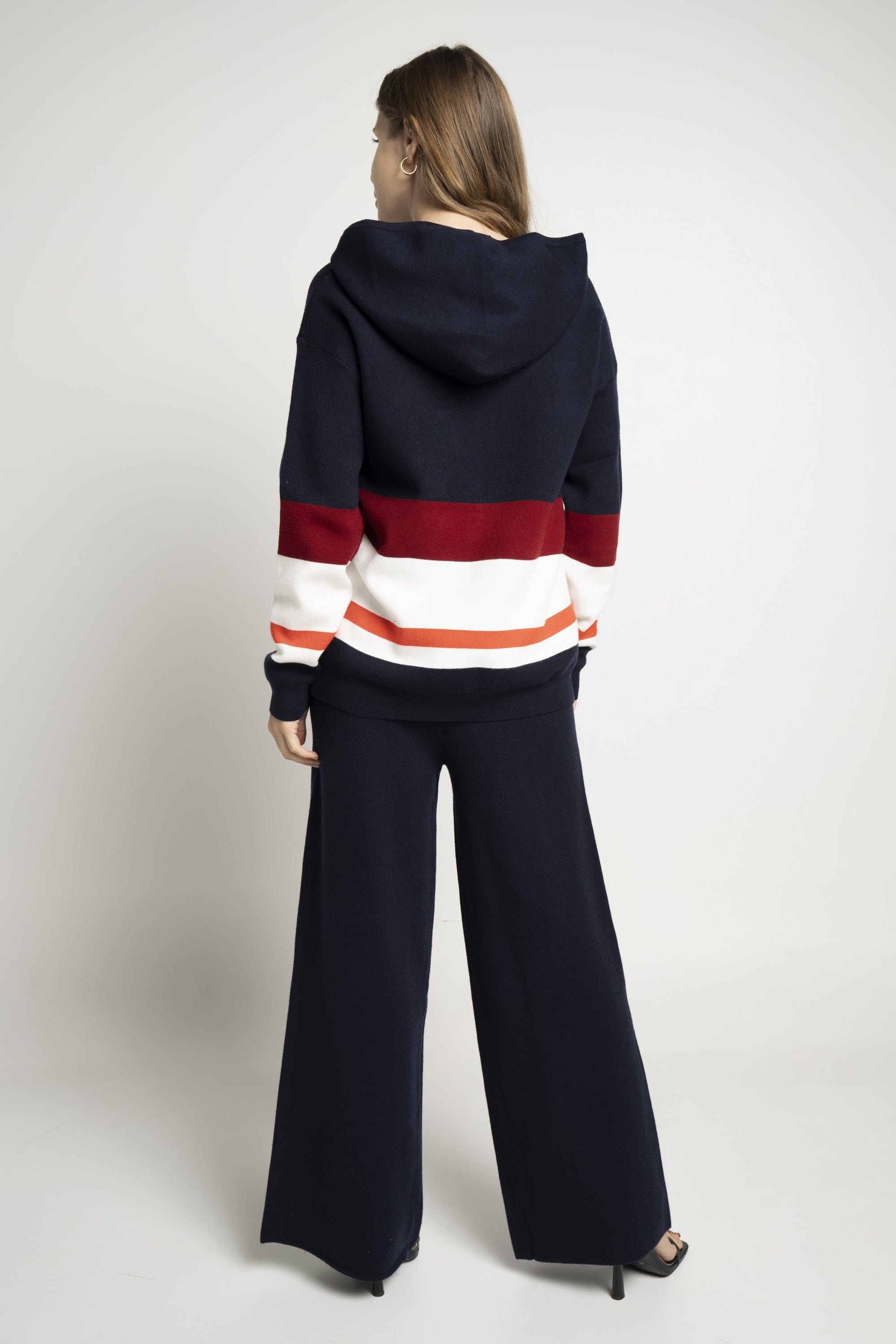 نتشي بنطلون سادة شارلستون نسائي أزرق داكن