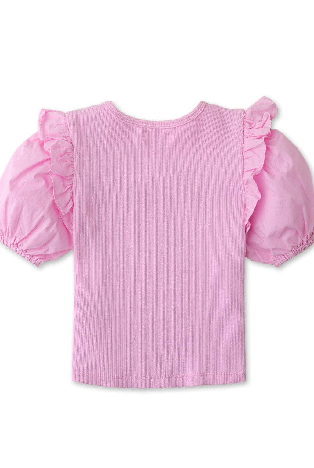 جينجرسنابس بلوزة بناتي مضلع سادة نص كم بف وردي