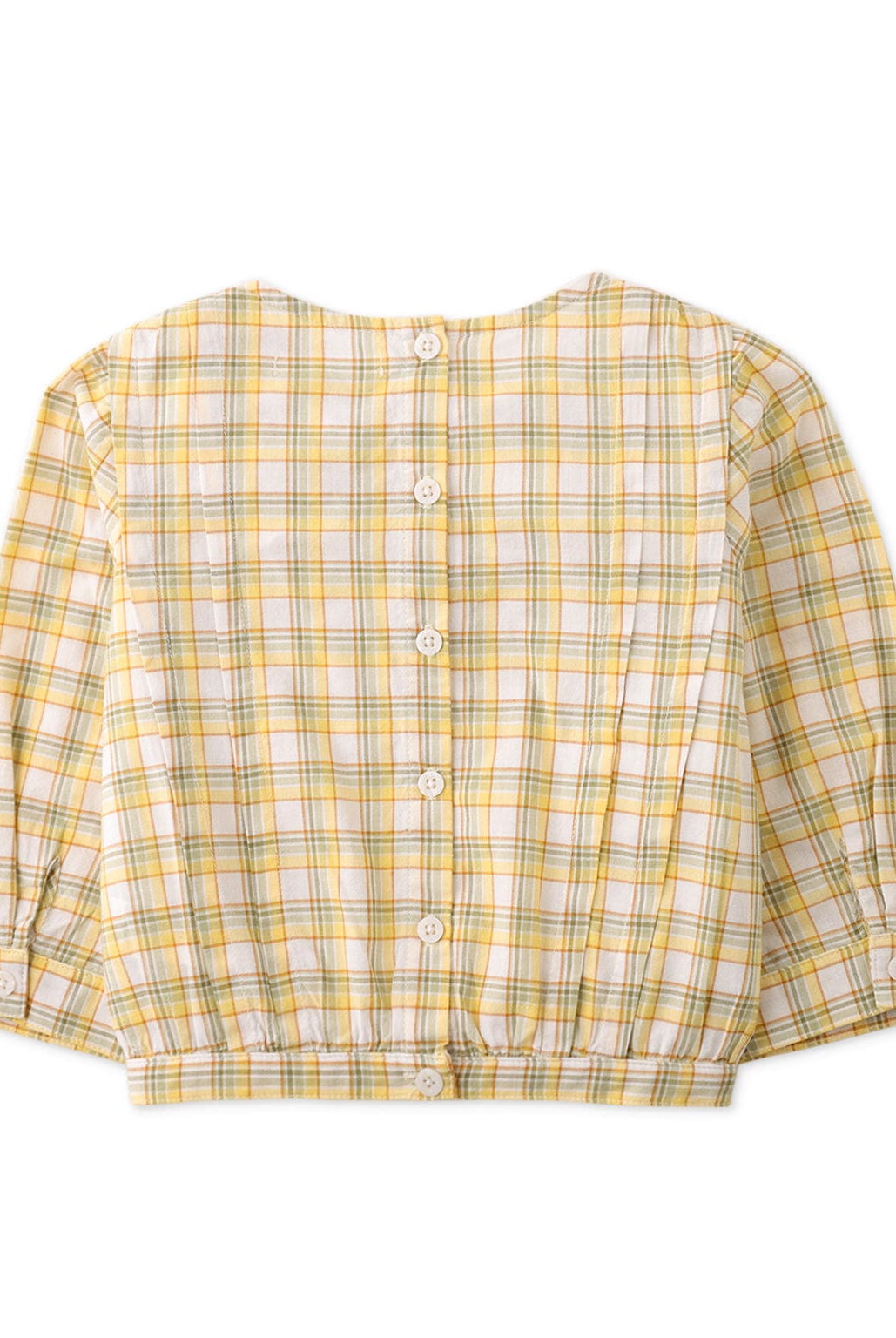 جينجرسنابس بلوزة مربعات كم طويل برسمة أمامية بناتي متعدد الألوان