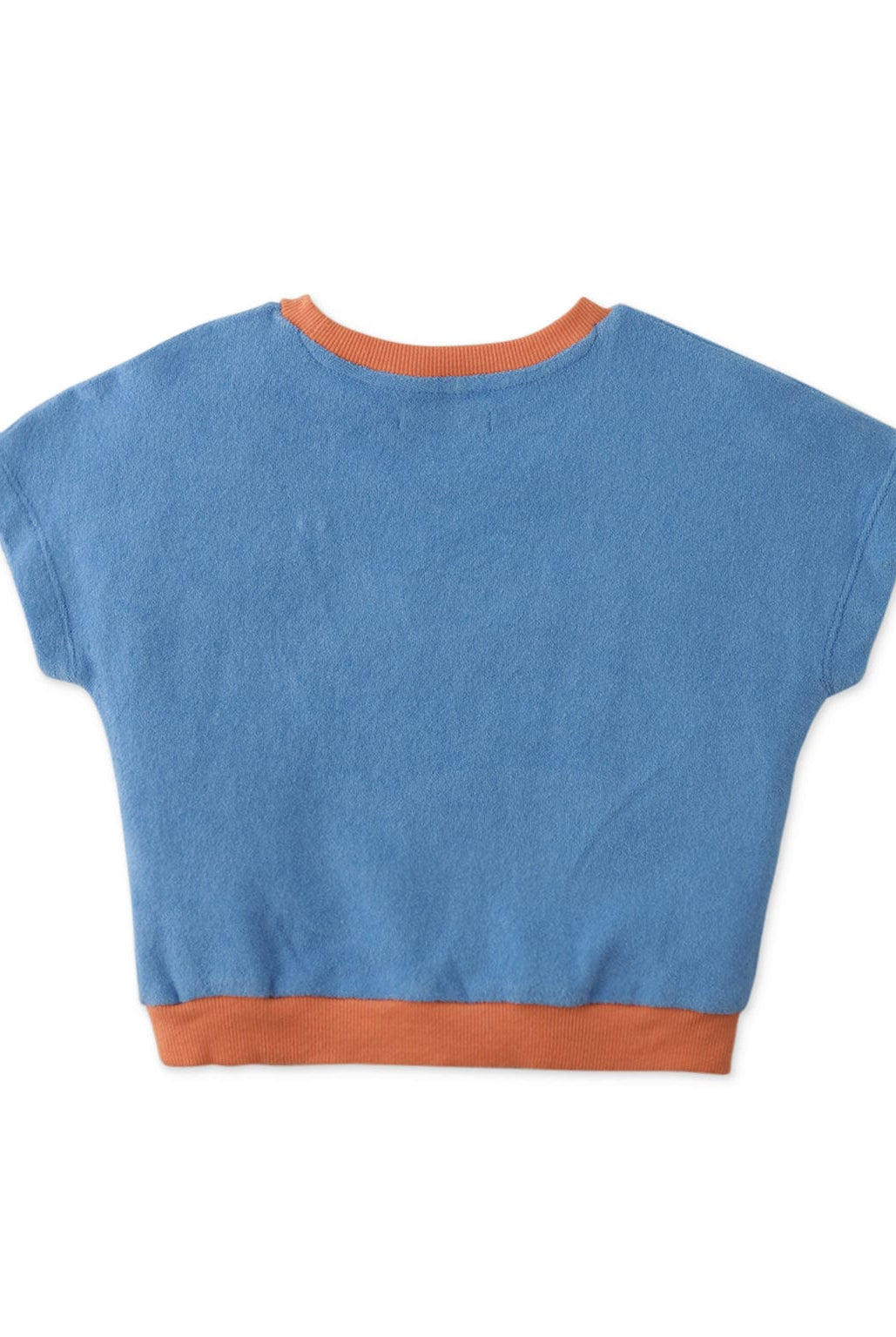 جينجرسنابس بلوزة بناتي كم قصير سادة أزرق