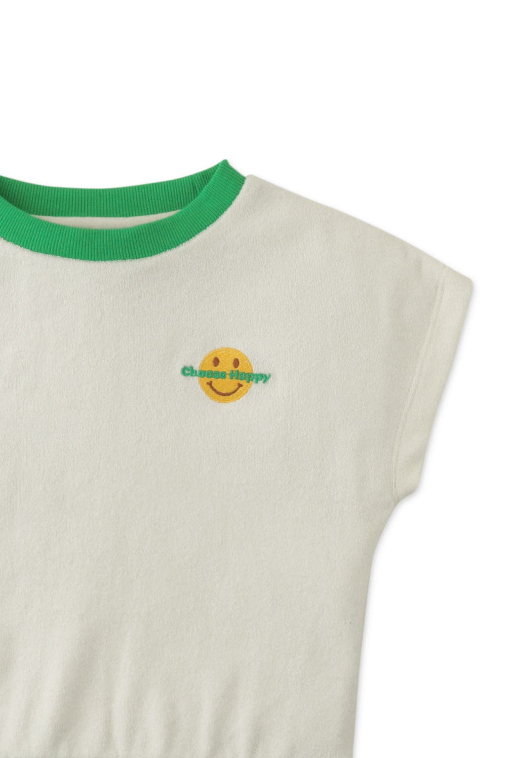 جينجرسنابس تيشيرت بناتي بسمايلي كم قصير أوف وايت