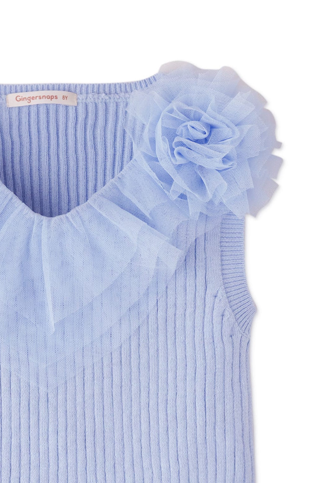 جينجرسنابس بلوزة بناتي مضلعة مكشكشة أرجواني