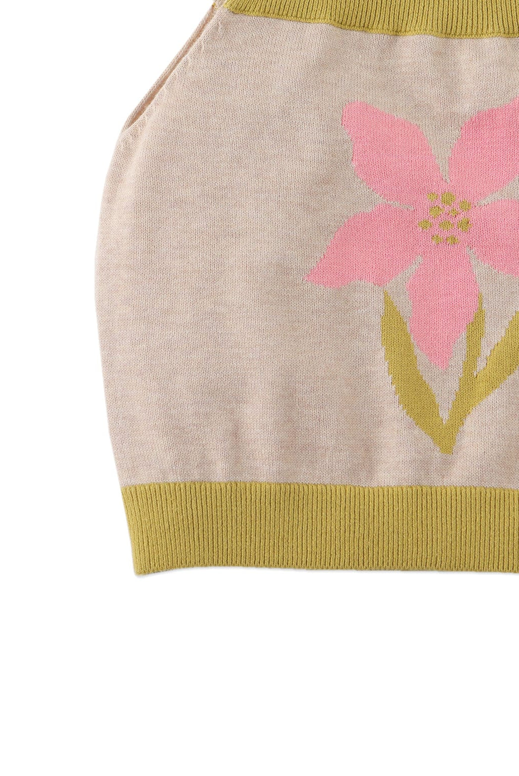 بلوزة بناتي حمالات عريضة برسمة وردة