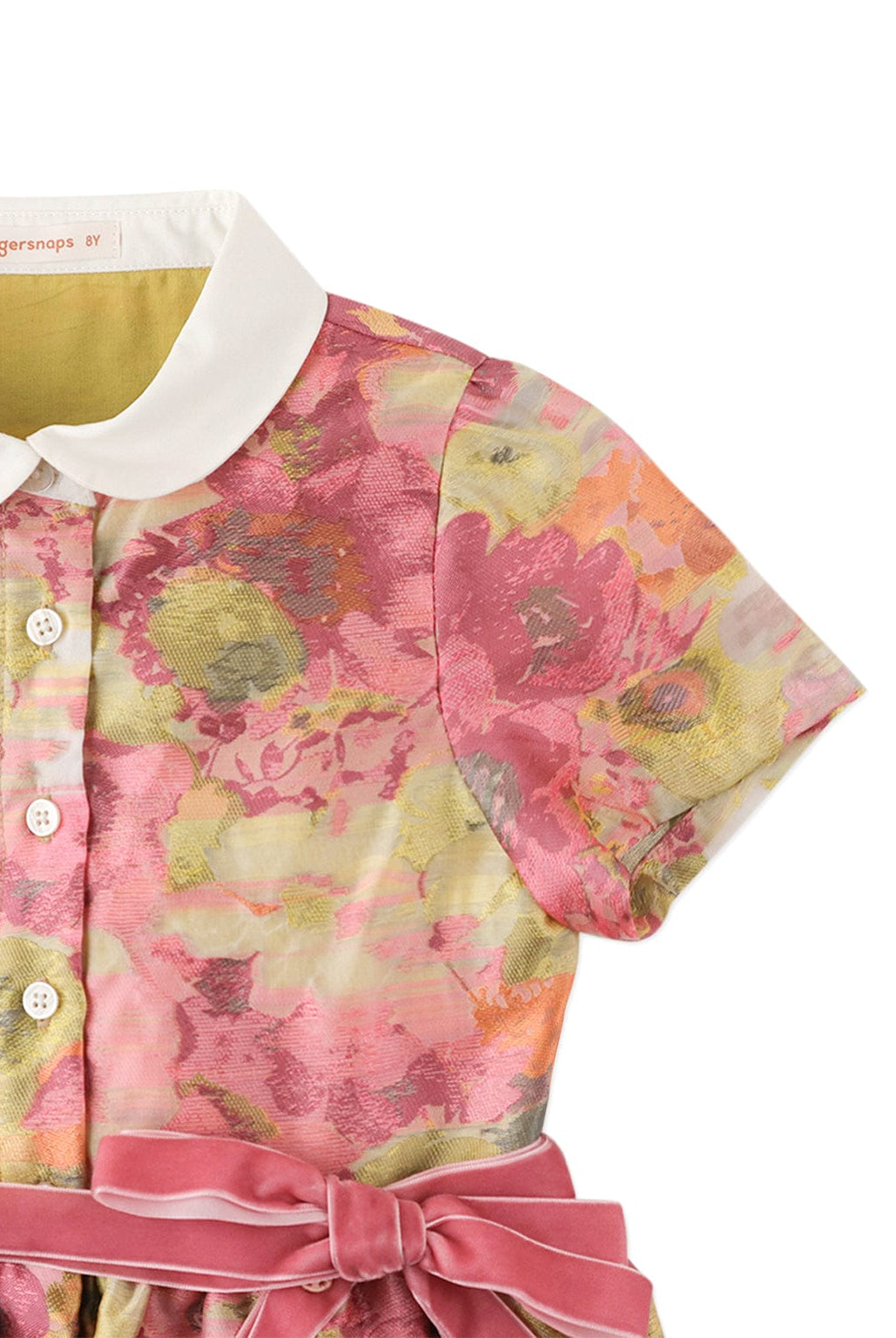 جينجرسنابس فستان بناتي مورد كم قصير متعدد الألوان