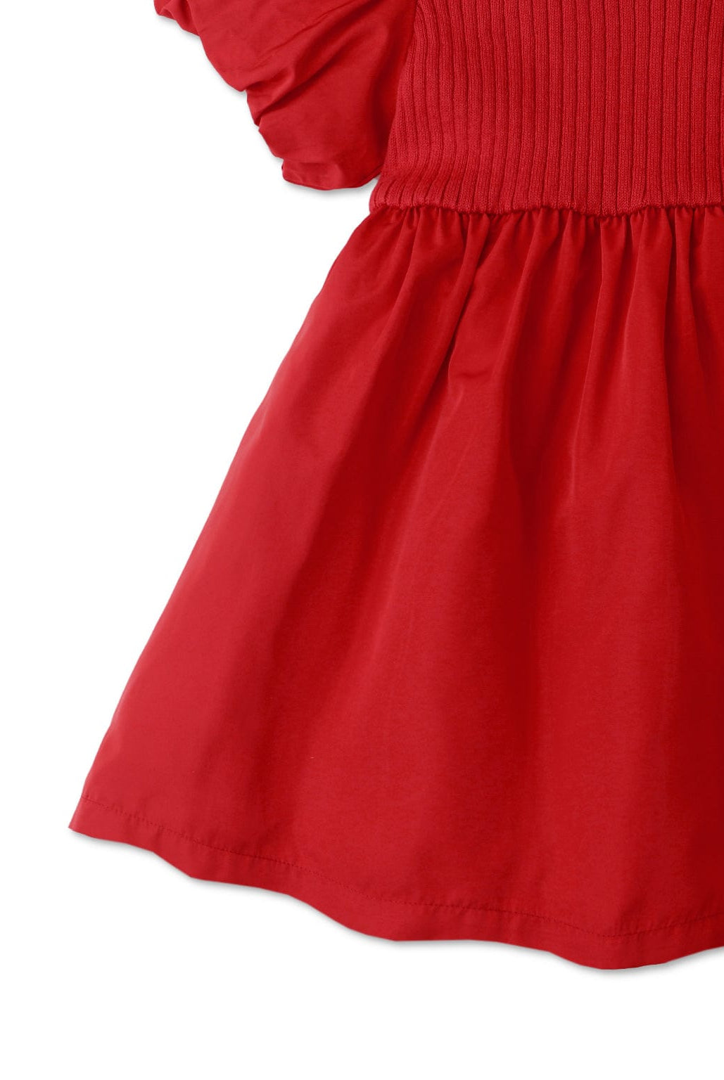 جينجرسنابس فستان بناتي كم قصير بف أحمر