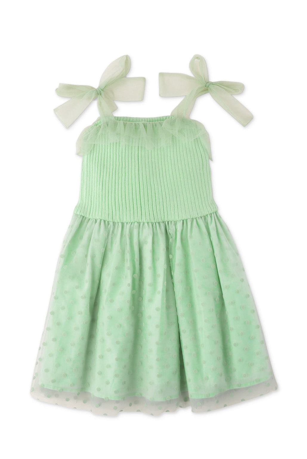 جينجرسنابس فستان بناتي مضلع من أعلى حمالات فيونكة مينت