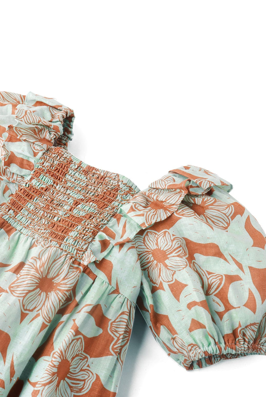 جينجرسنابس فستان بناتى نص كم بطبعة ورود