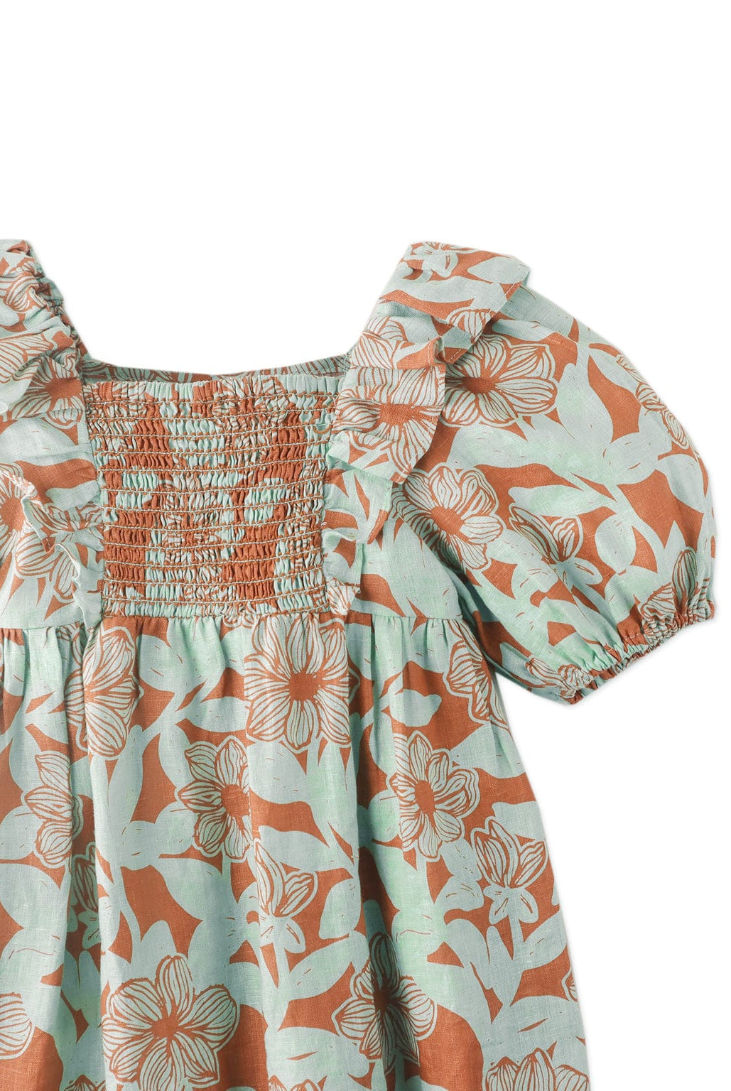 جينجرسنابس فستان بناتى نص كم بطبعة ورود