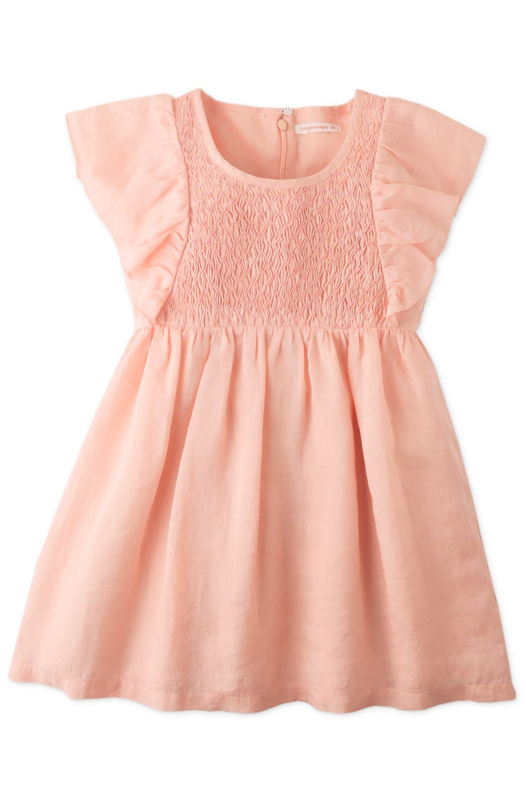 جينجرسنابس فستان بناتي بكشكشه من الصدر