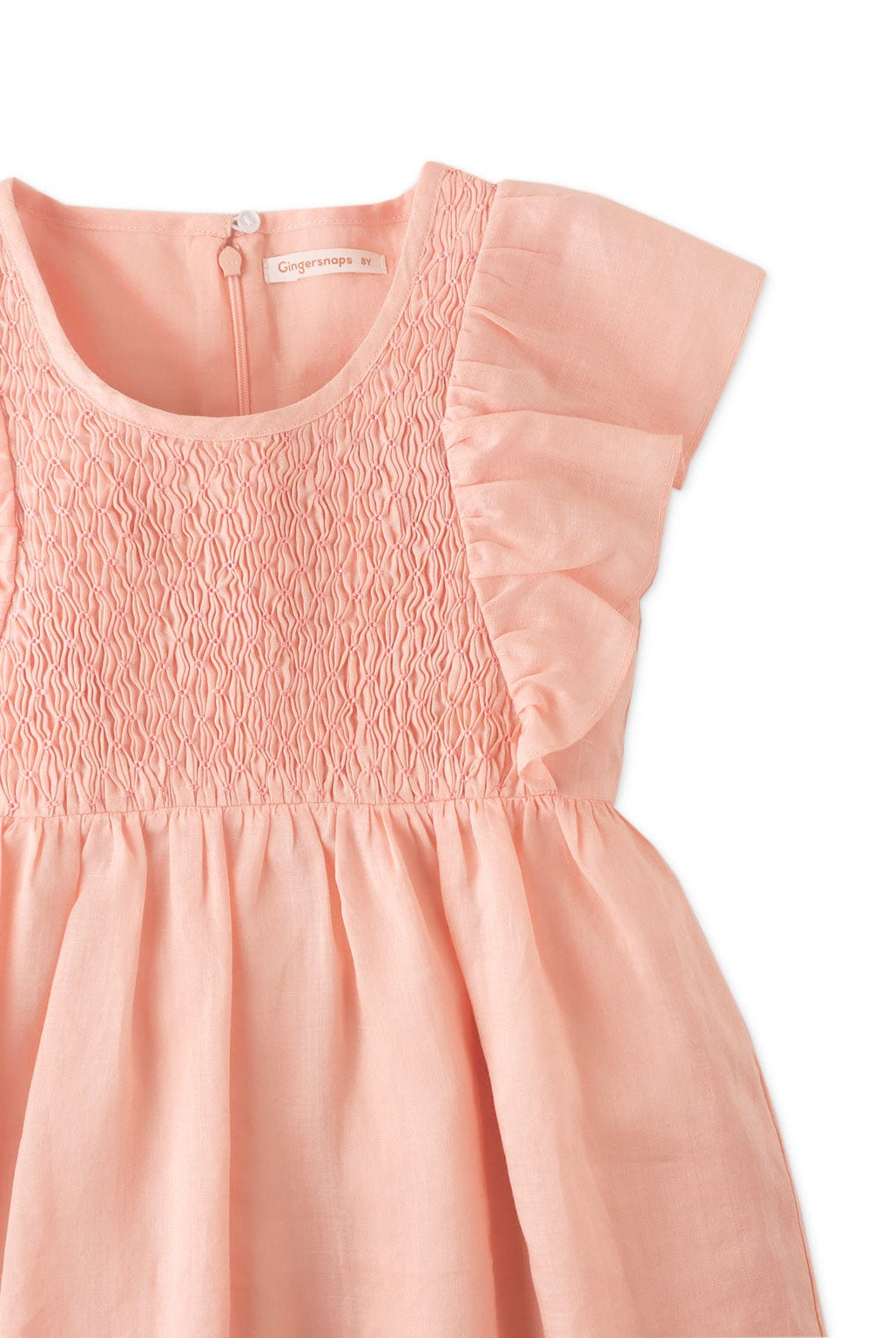 جينجرسنابس فستان بناتي بكشكشه من الصدر