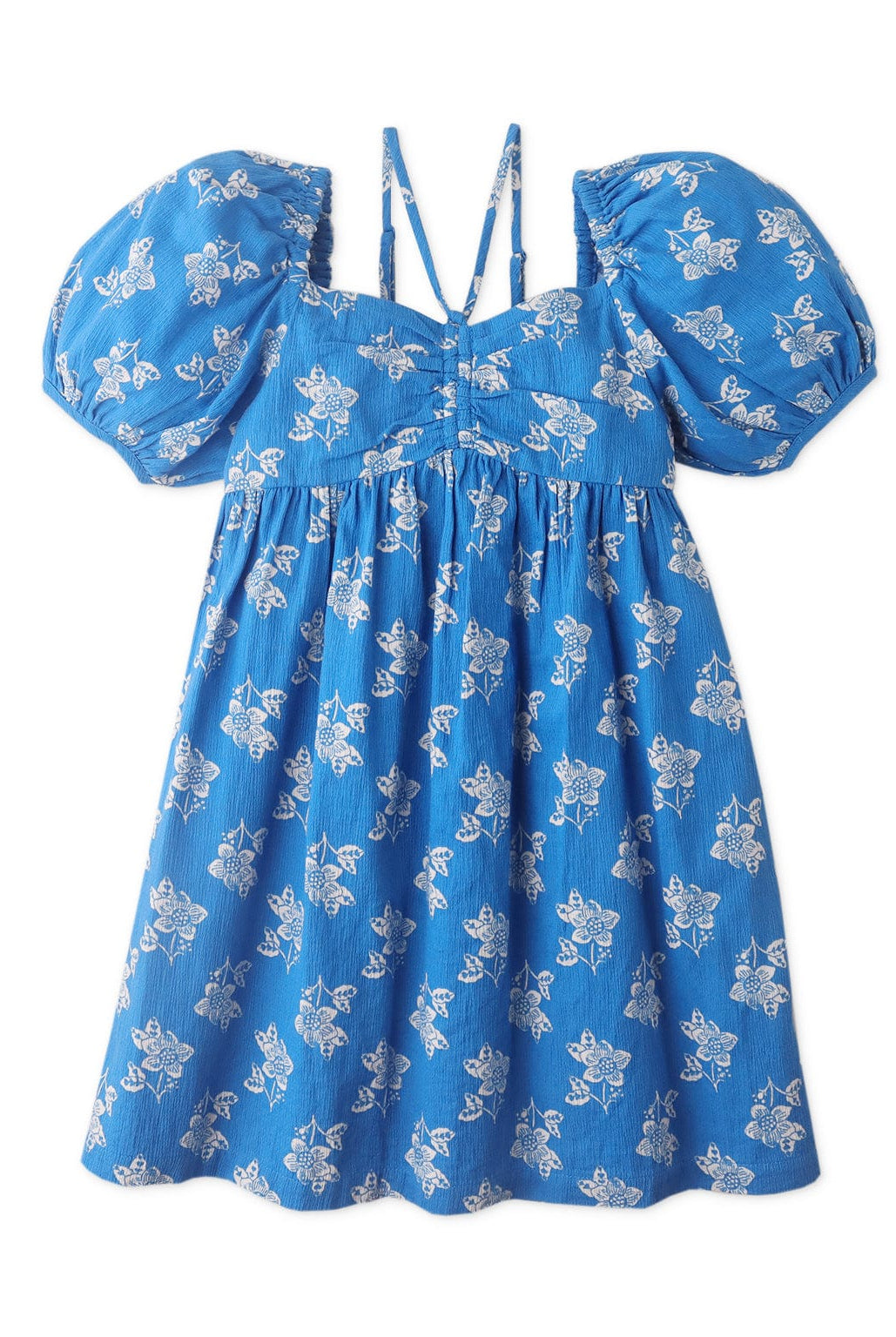 جينجرسنابس فستان بطبعة ورود نص كم مع حمالات بناتى