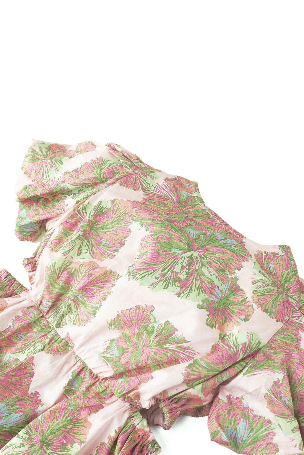 جينجرسنابس فستان منقوش بفتحتين من الخصر بناتى