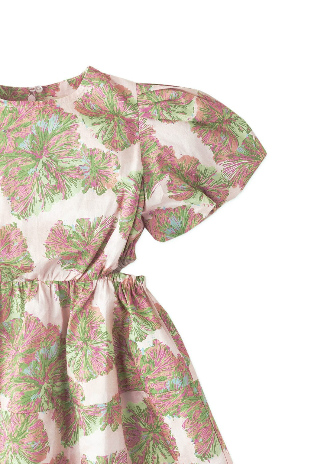 جينجرسنابس فستان منقوش بفتحتين من الخصر بناتى