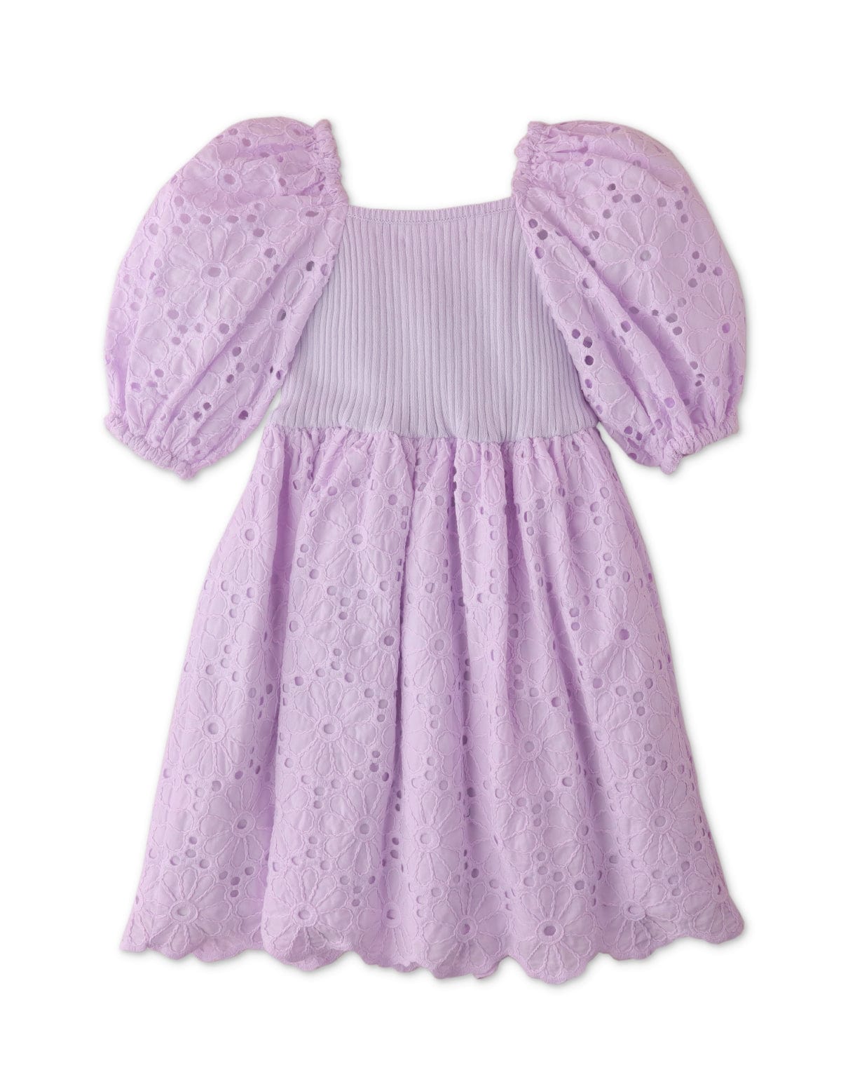 جينجرسنابس فستان بناتى صيفي مطزر أكمام بف