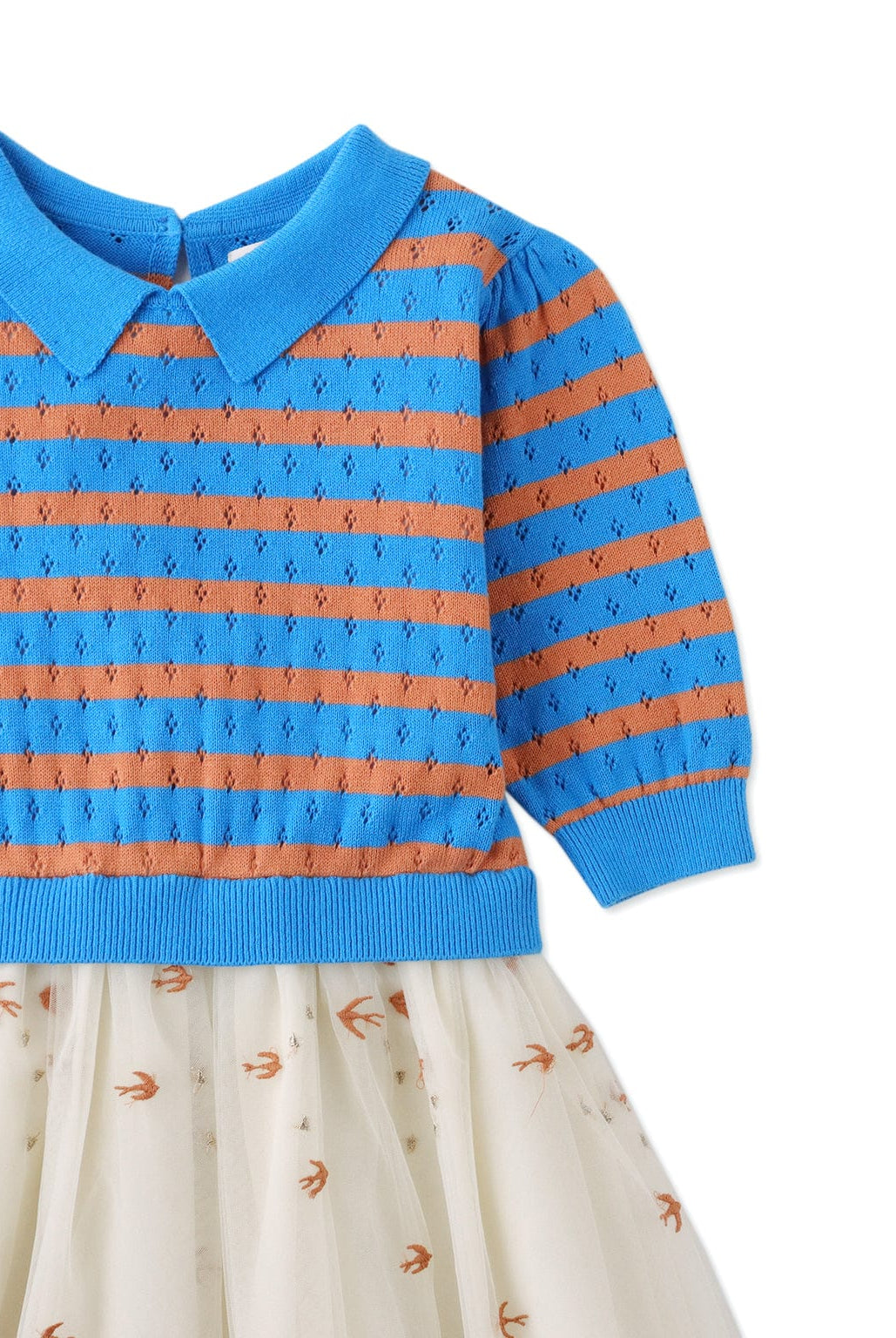 جينجرسنابس فستان بناتي بلوزة مخطط بالعرض متعدد الألوان