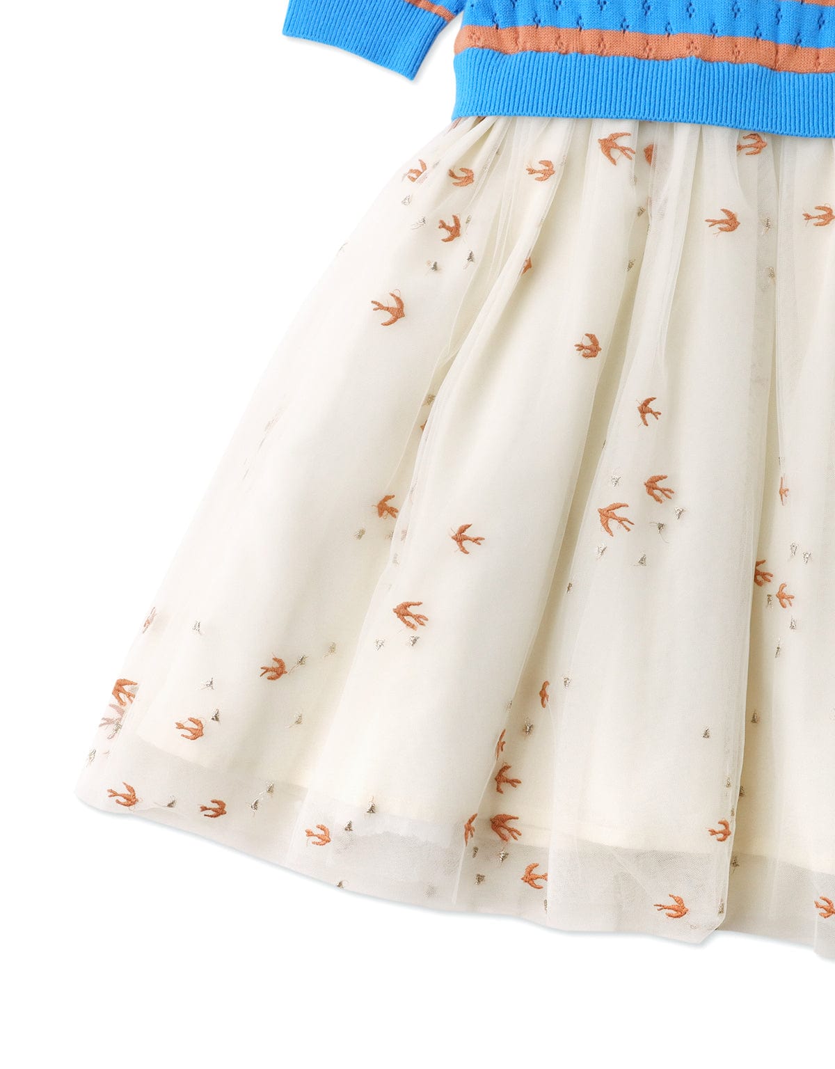 جينجرسنابس فستان بناتي بلوزة مخطط بالعرض متعدد الألوان