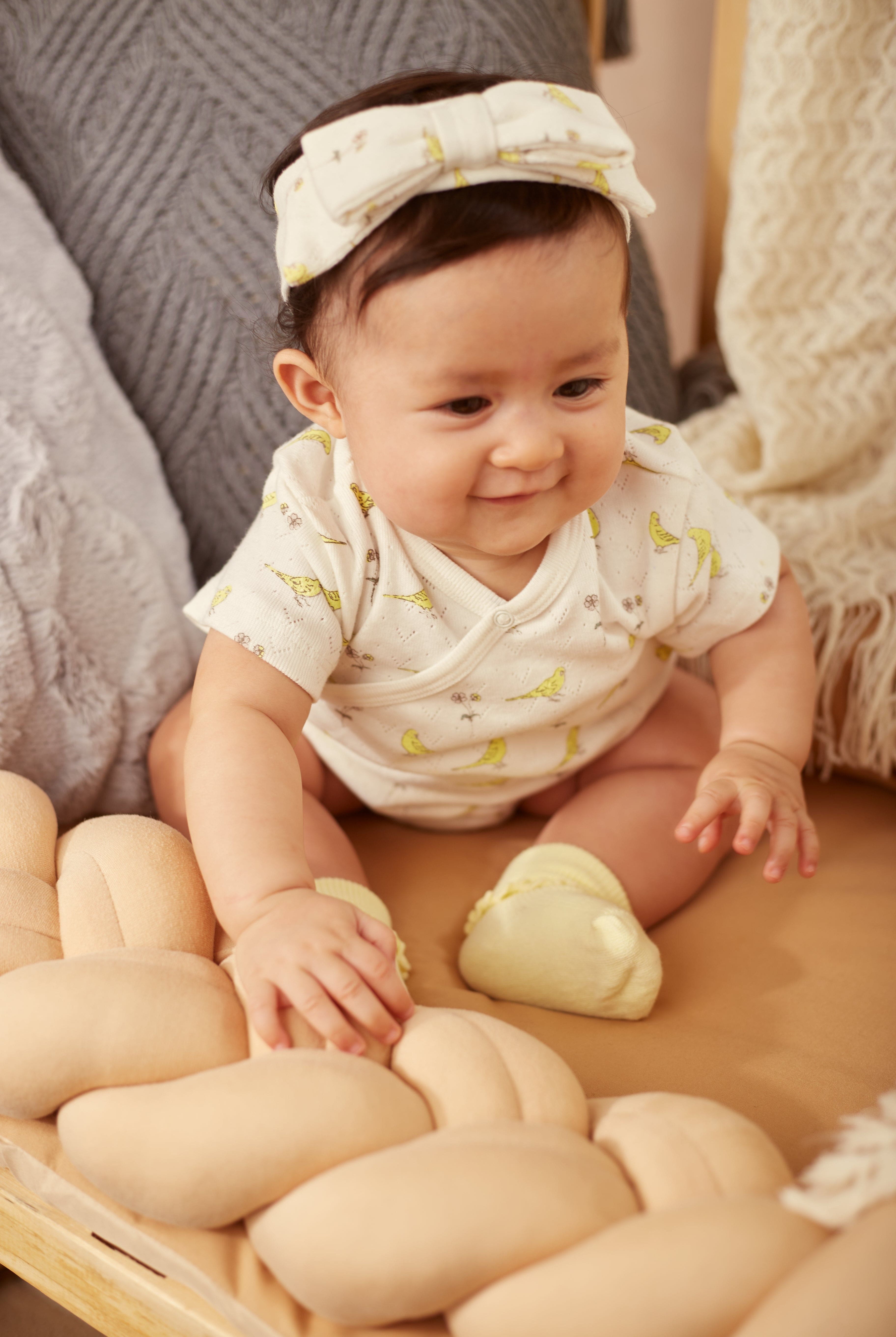 جينجرسنابس سالوبيت بناتي رضع منقوش طيور وزهور متعدد الألوان