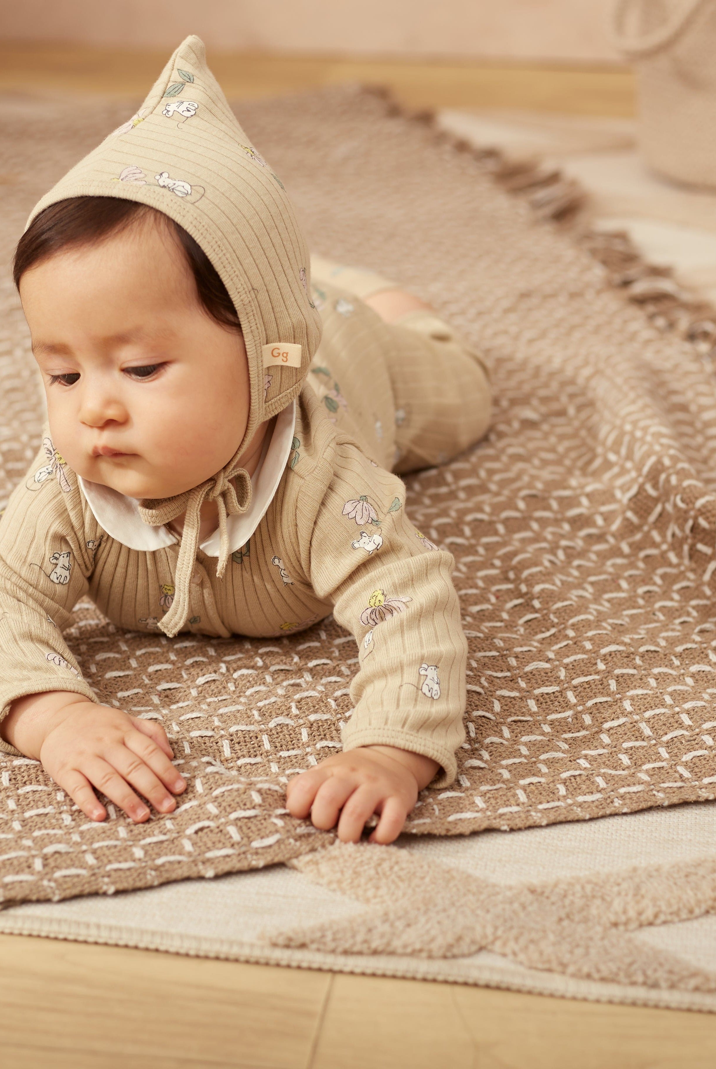 جينجرسنابس جمبسوت بناتي رضع منقوش رسمة حيوانات بيج