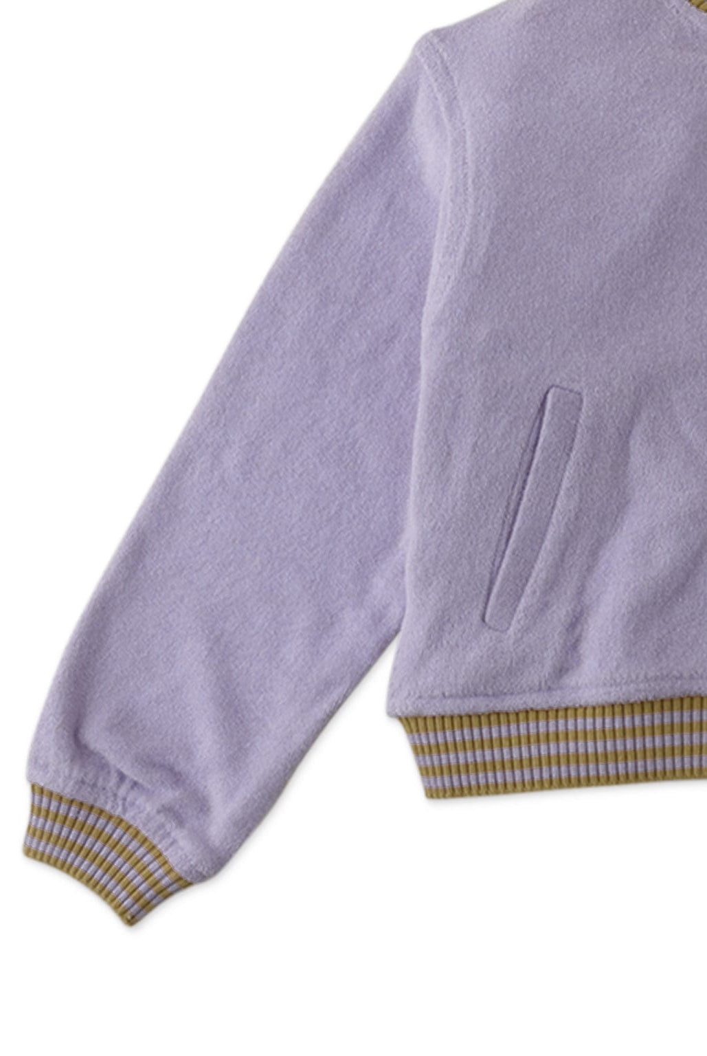 جينجرسنابس جاكيت كم طويل بسحاب أمامي وجيوب بناتي أرجواني