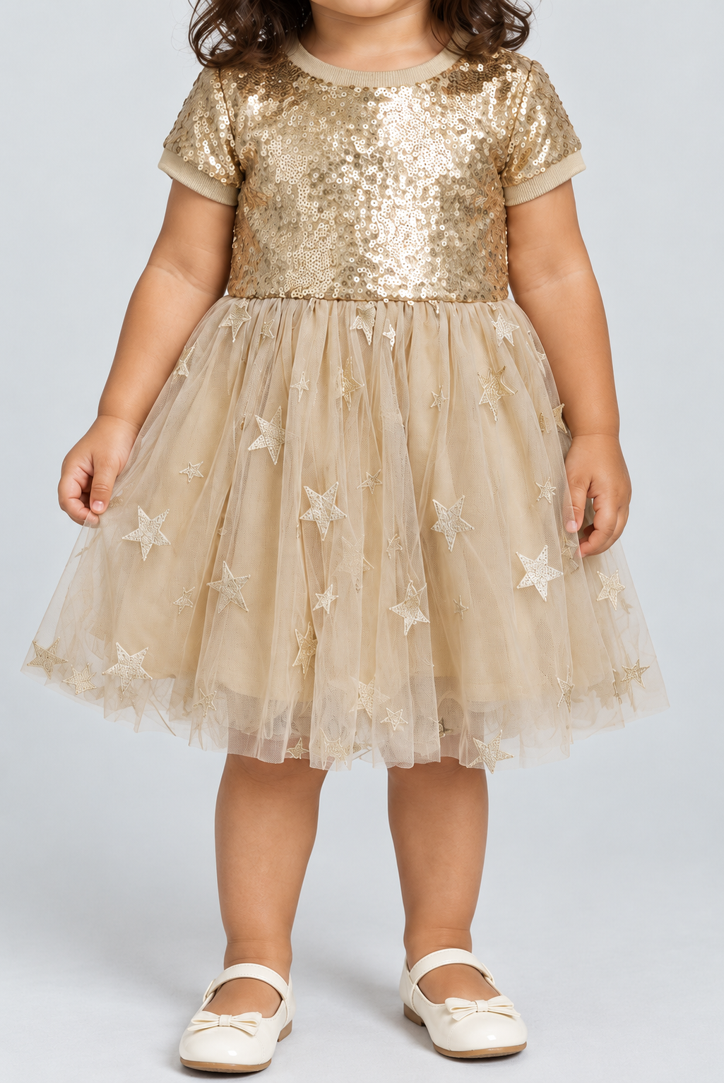 GKDR21292 metallic garment front - model Noor (نموذج افتراضي)