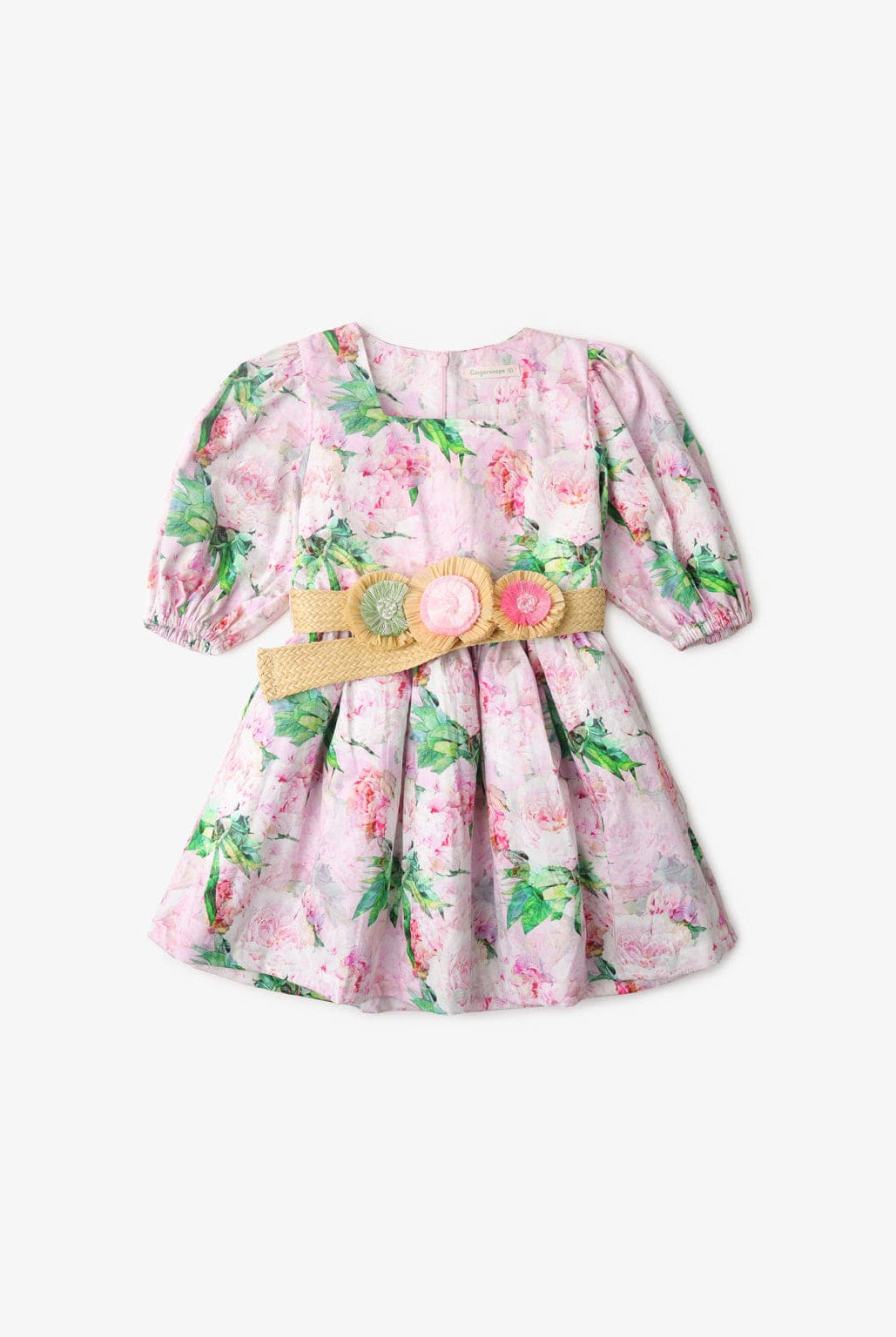 جينجرسنابس فستان بناتي مورد بف منفوش متعدد الألوان