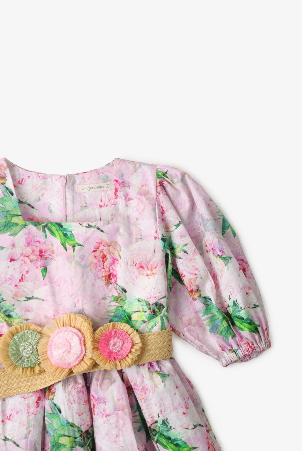 جينجرسنابس فستان بناتي مورد بف منفوش متعدد الألوان